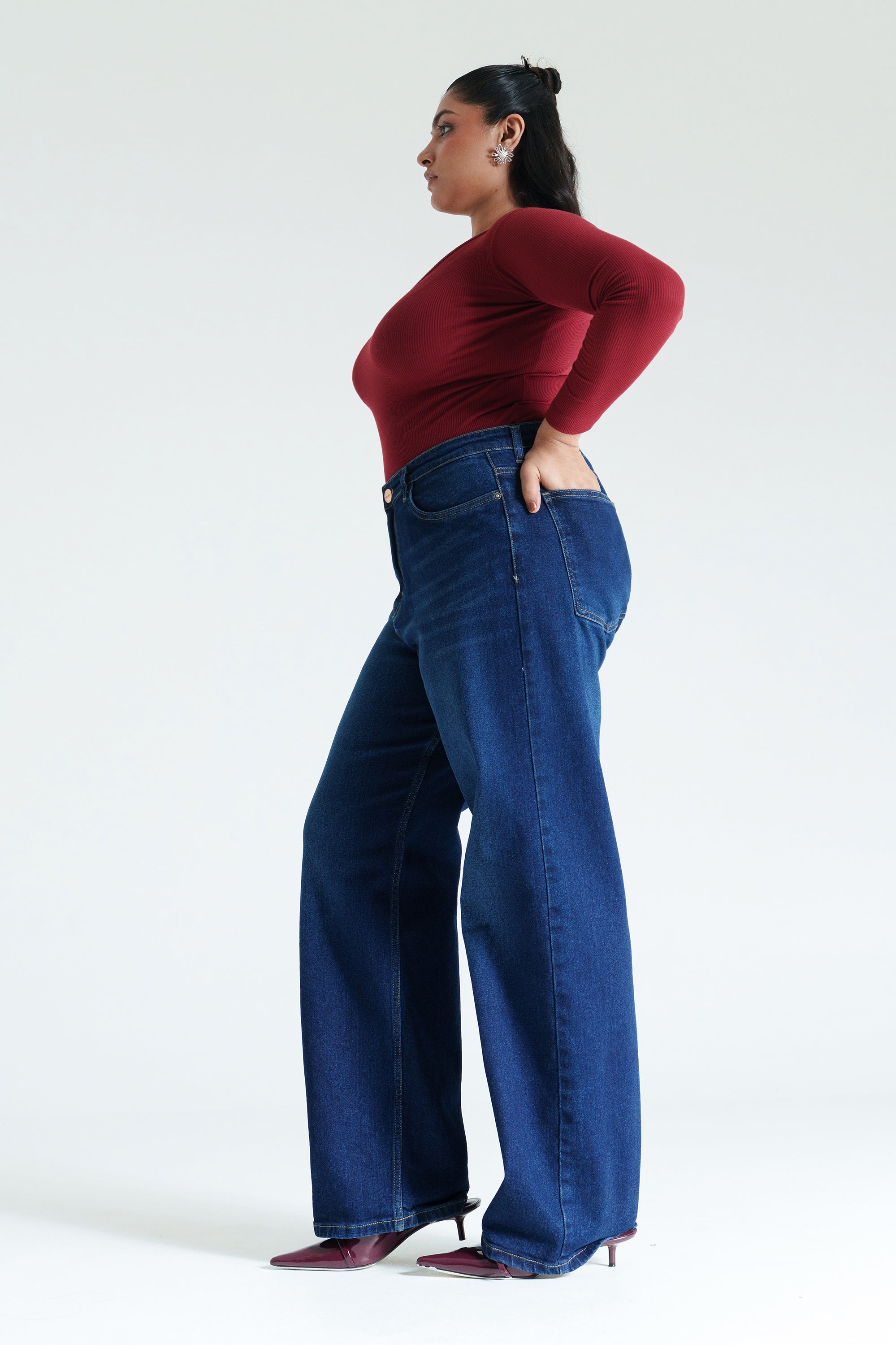 Curve Lunar Blue Straight Jeans