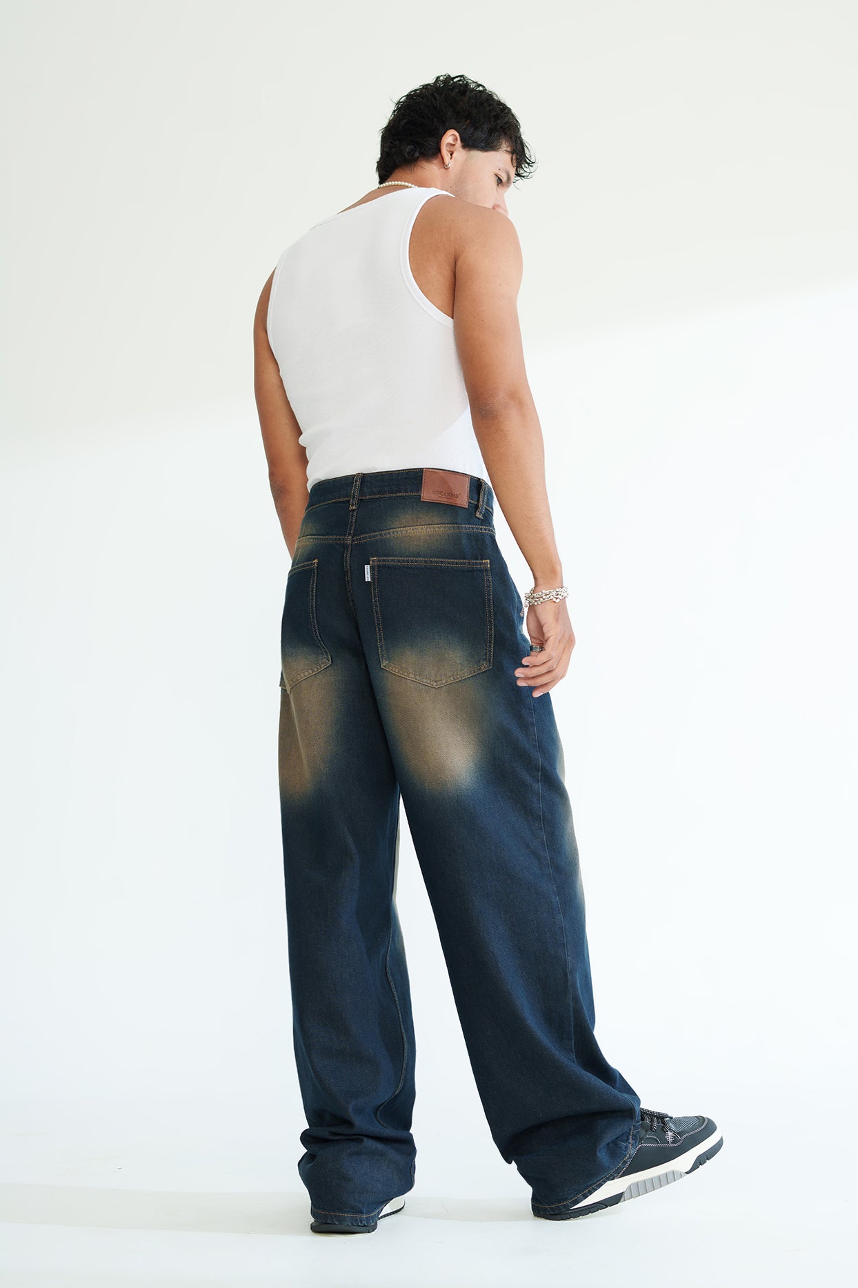 Retro Tint Men's Baggy Straight Jeans