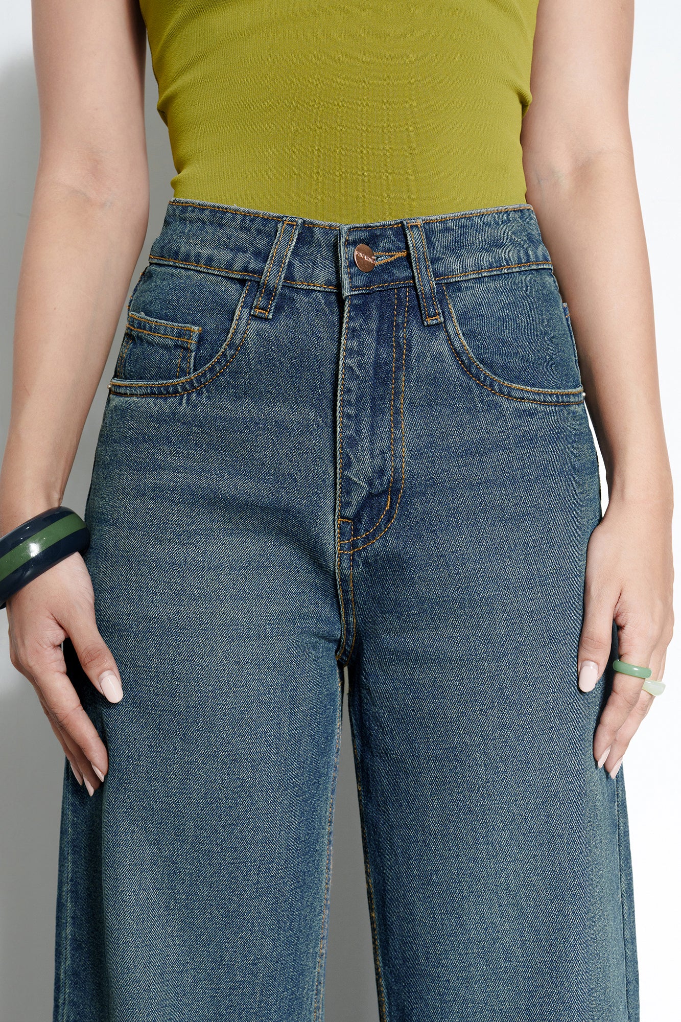 Iconic Blue Women's Wide Jeans