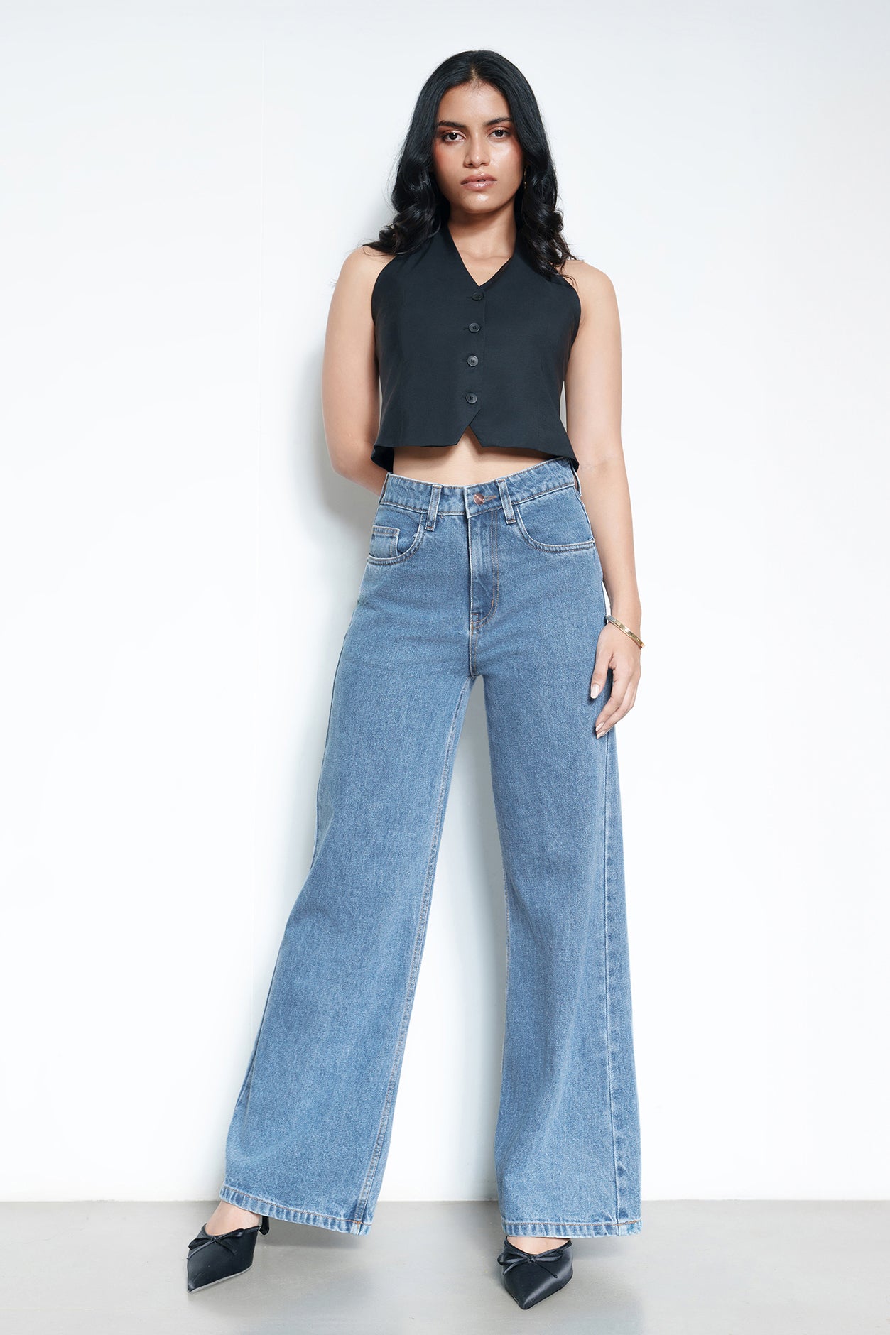 Cool Blue Women's Wide Jeans