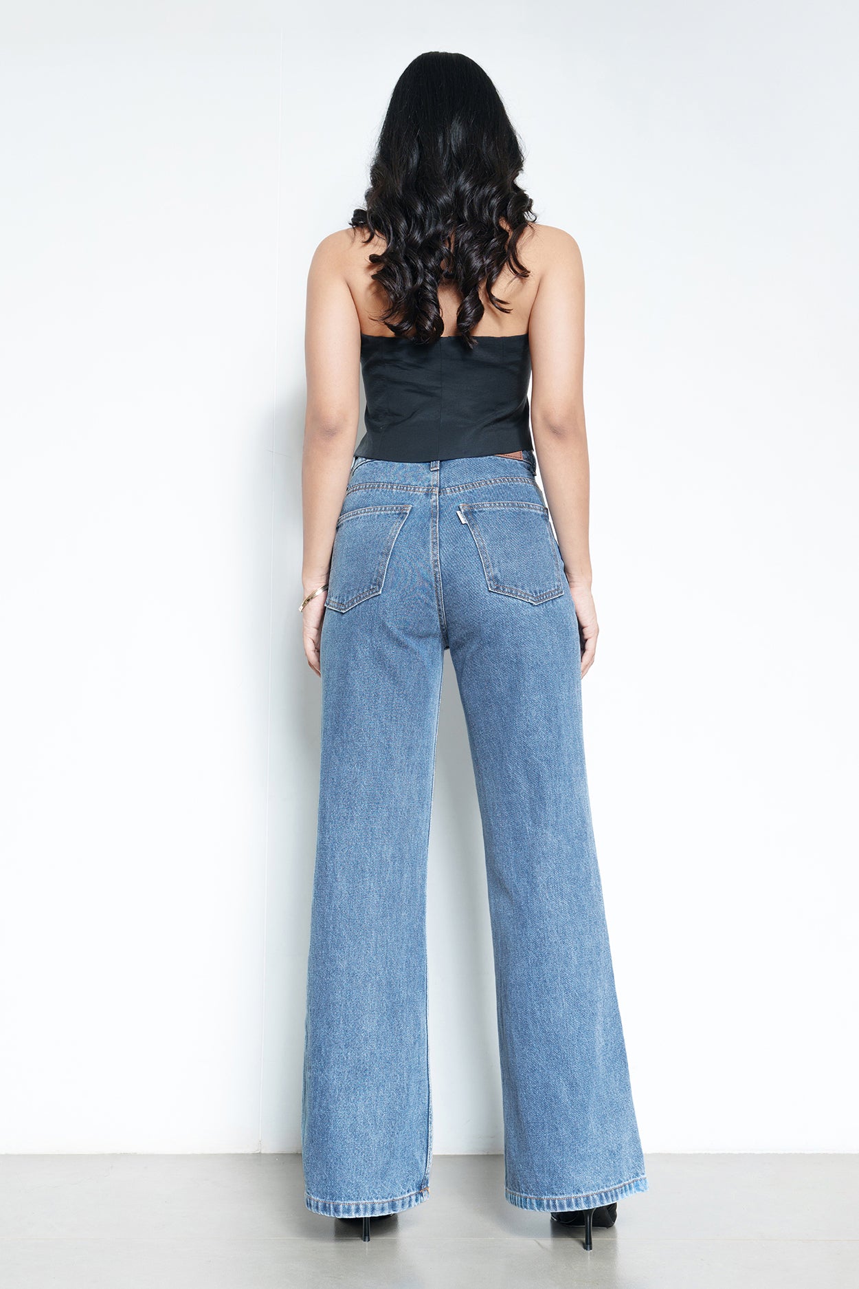 Ombre Blue Wide Jeans