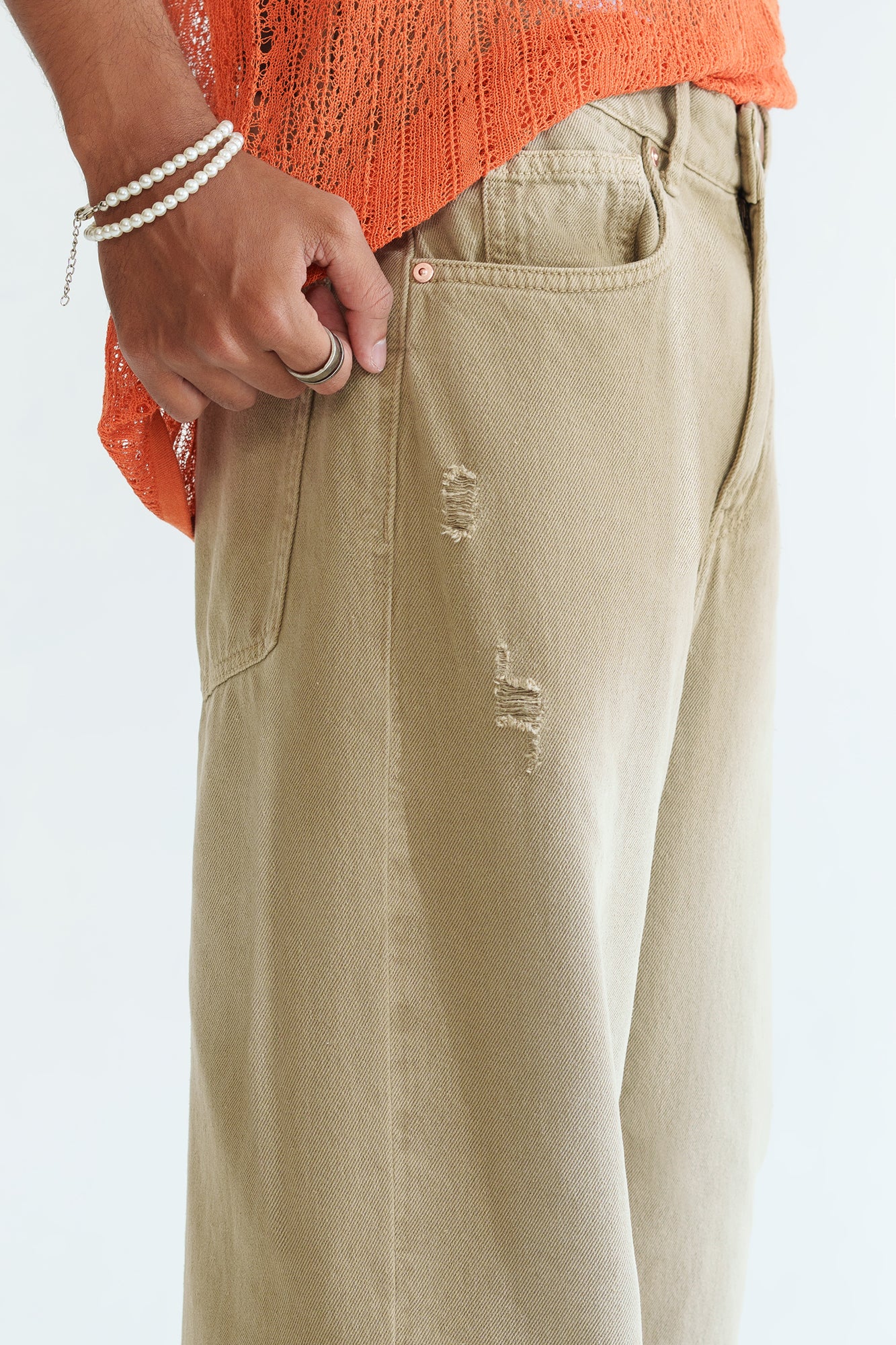 Dust Fawn Men's Baggy Straight Jeans