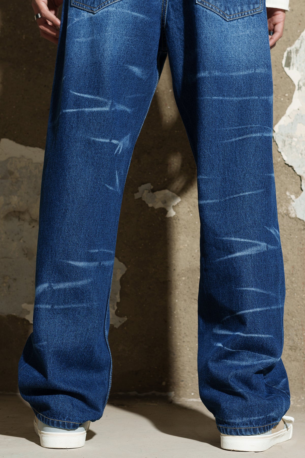 Whisker Wave Men's Straight Jeans