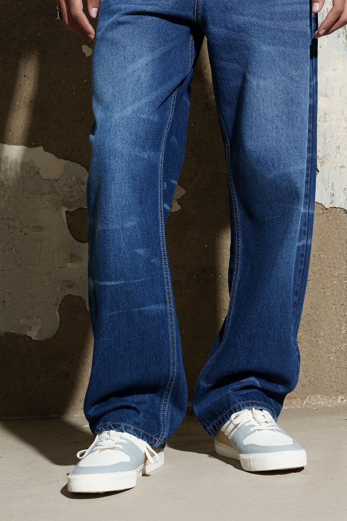 Whisker Wave Men's Straight Jeans