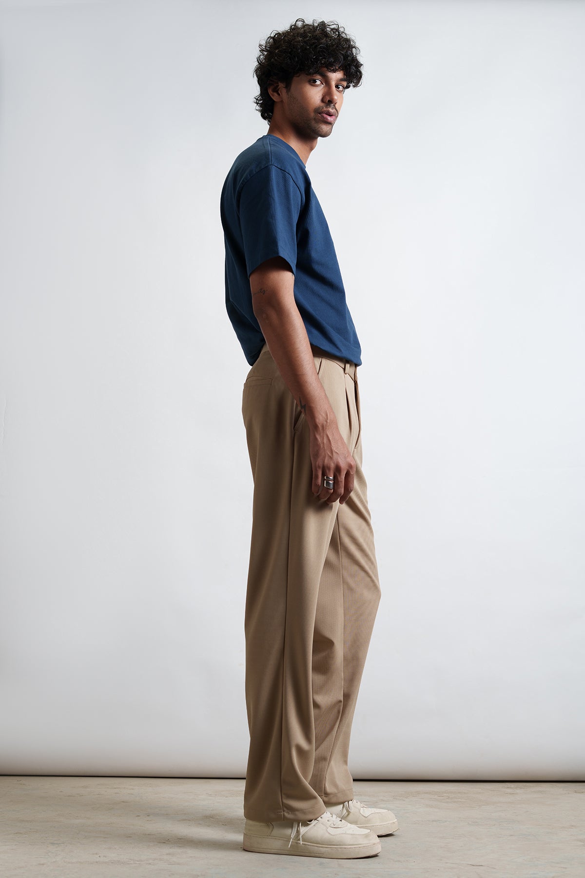 Biscotti Men's Pleated Straight Korean Pants