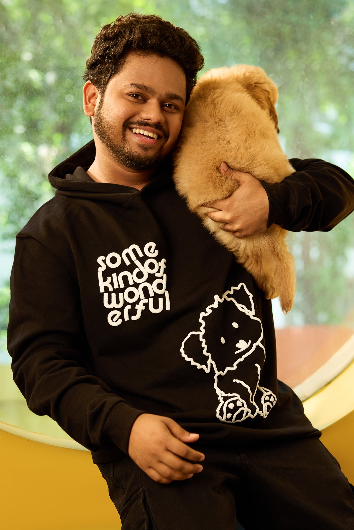 Men's Black Dog Loves Me Hoodie