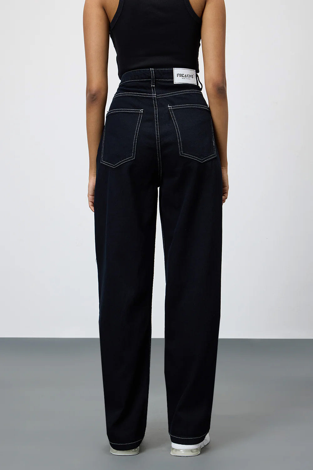 Shadow Black Ripped Women's Straight Leg Jeans