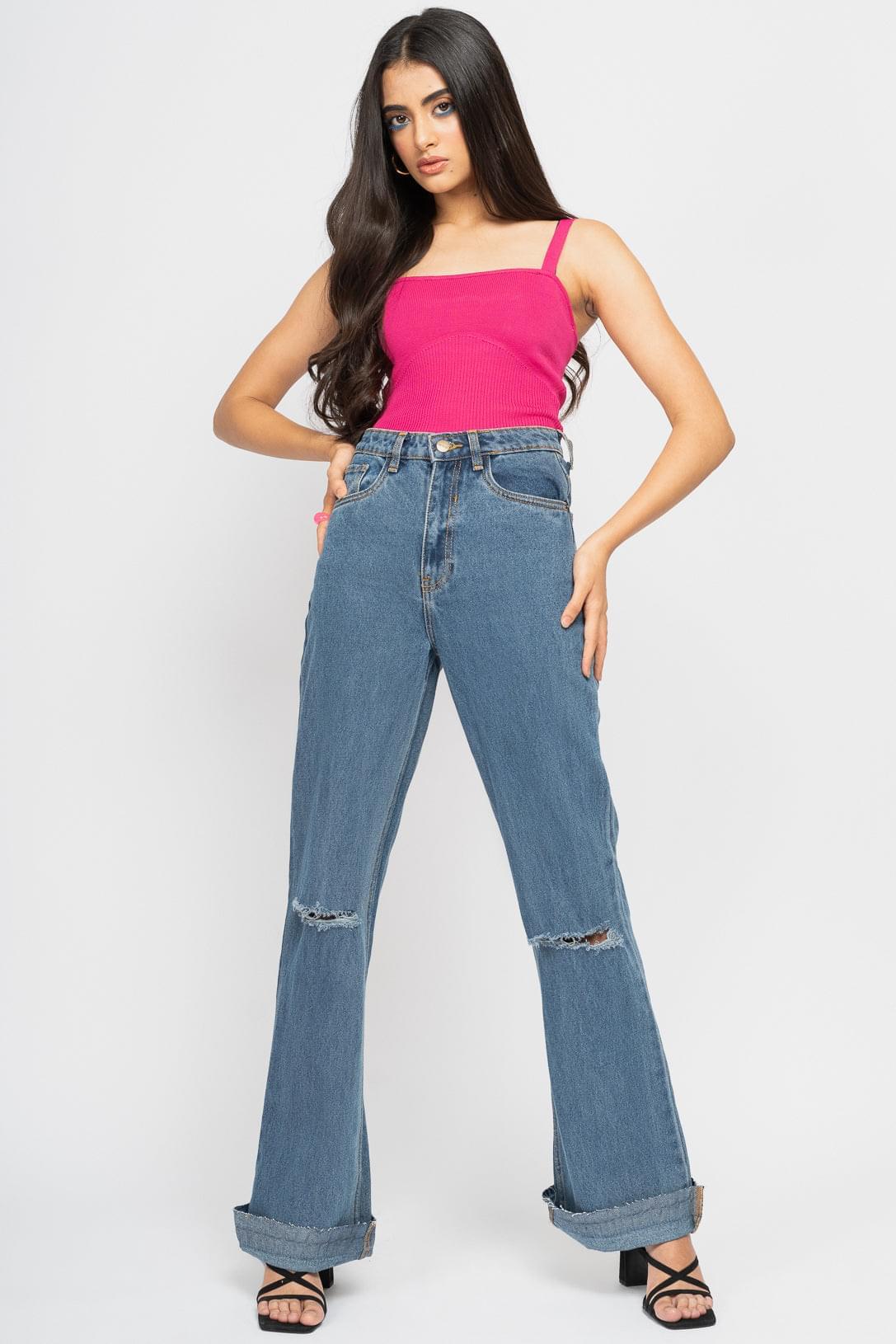 90'S upturn bootcut jeans