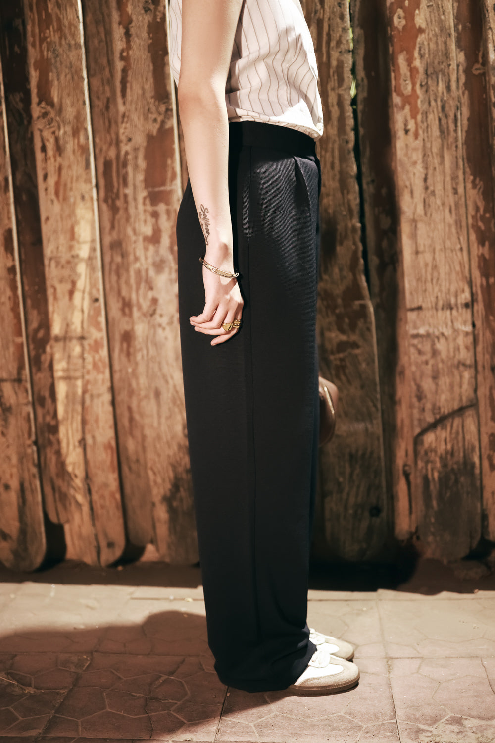 Lurk Black Women's Textured Korean Pants