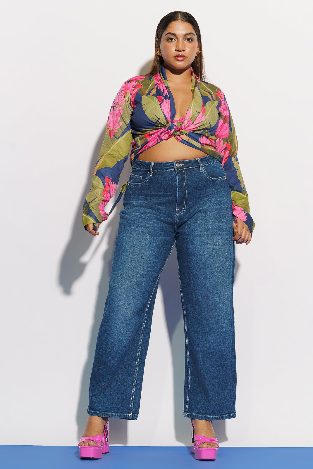 Curve Good Blue Straight Jeans