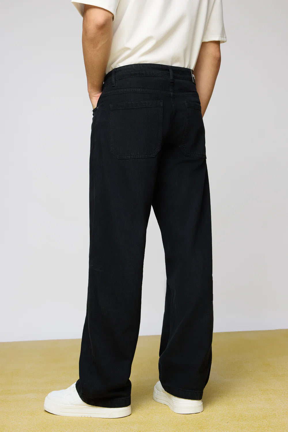 Urban Eclipse Black Men's Baggy Straight Jeans