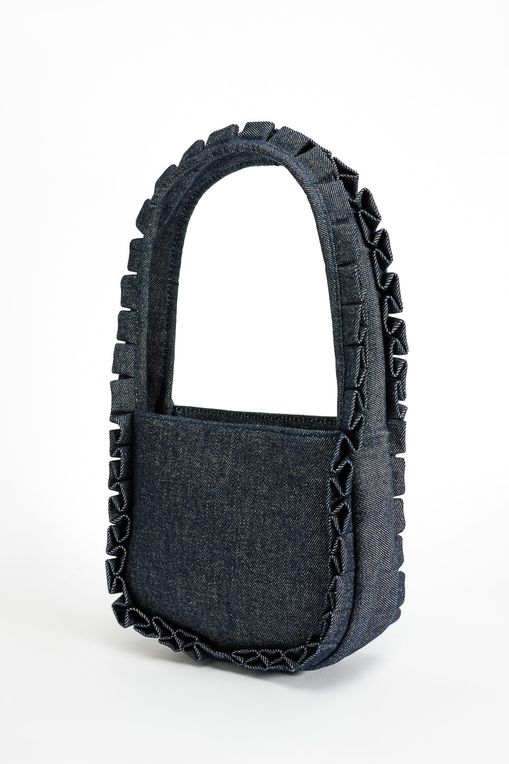 Denim Frill Bag