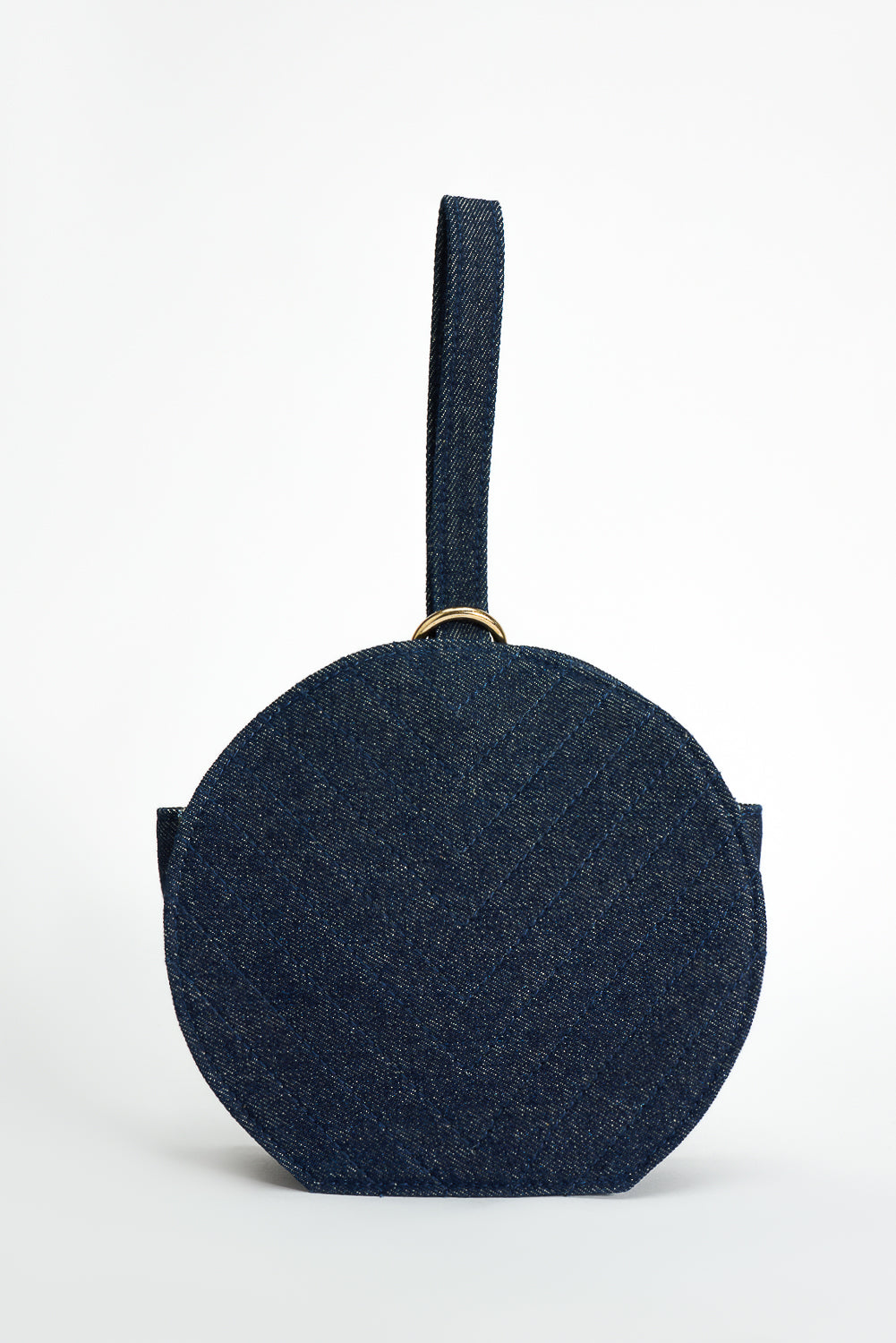 Denim Round Wrist Bag