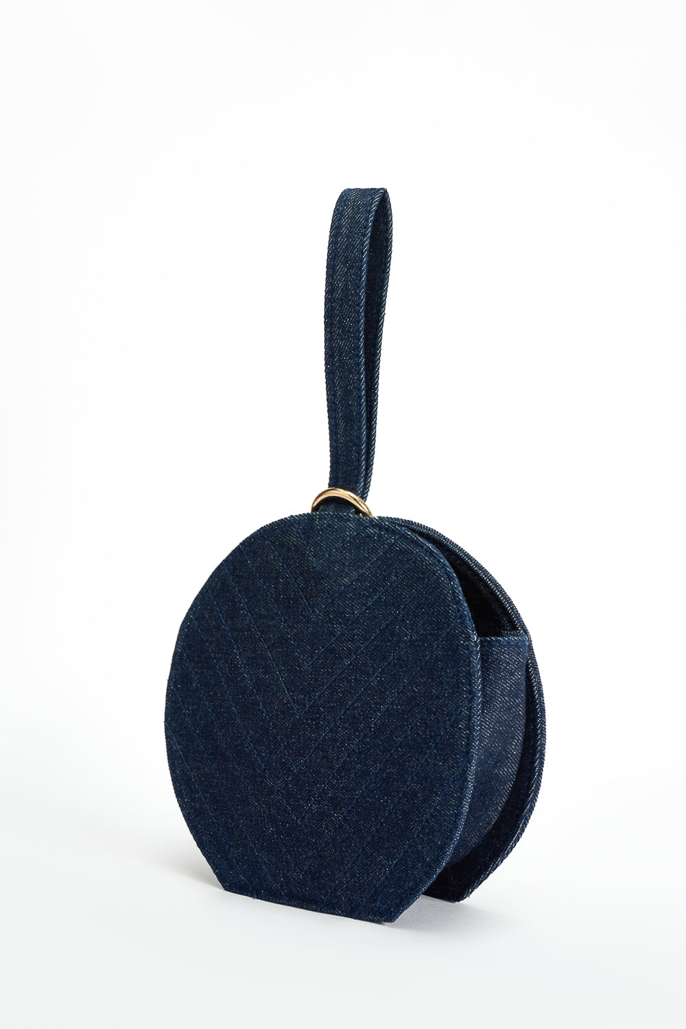 Denim Round Wrist Bag