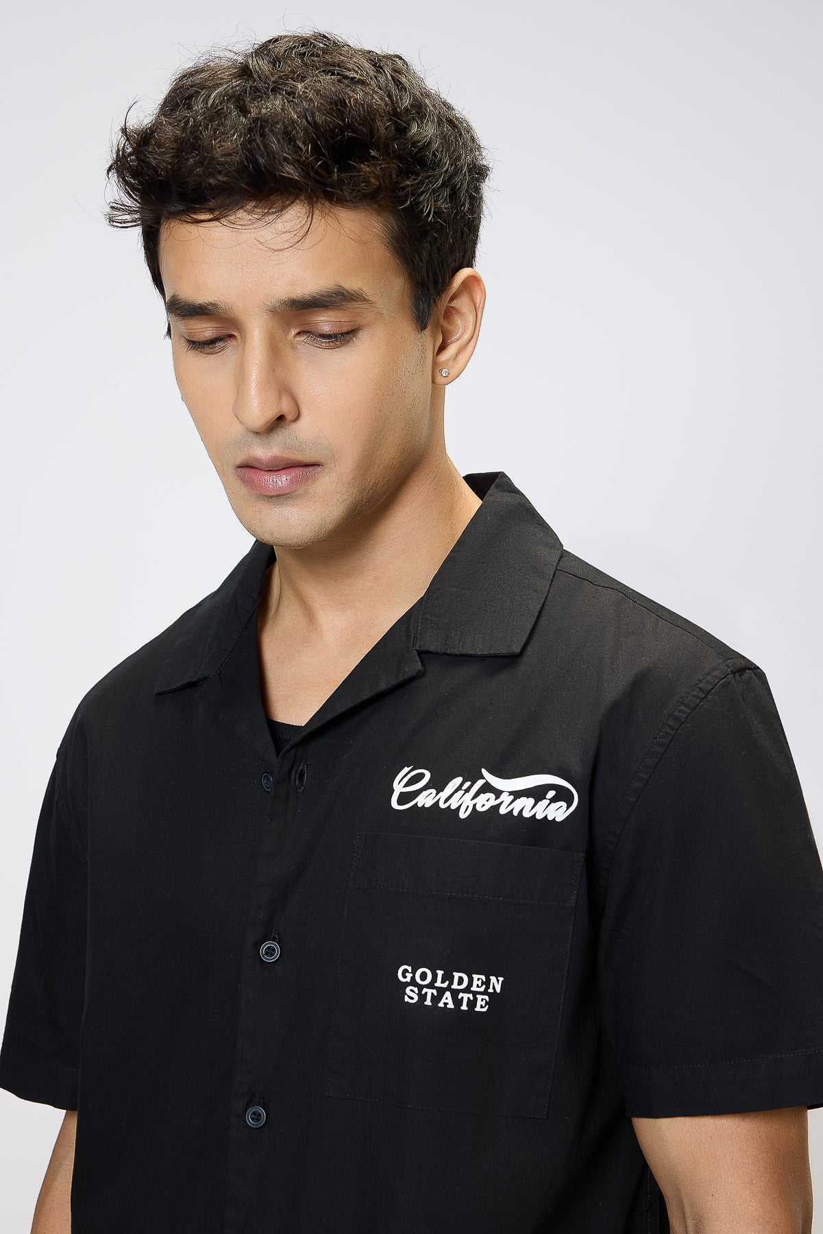 Cotton Poplin Men's Garage Shirt- Classic Black