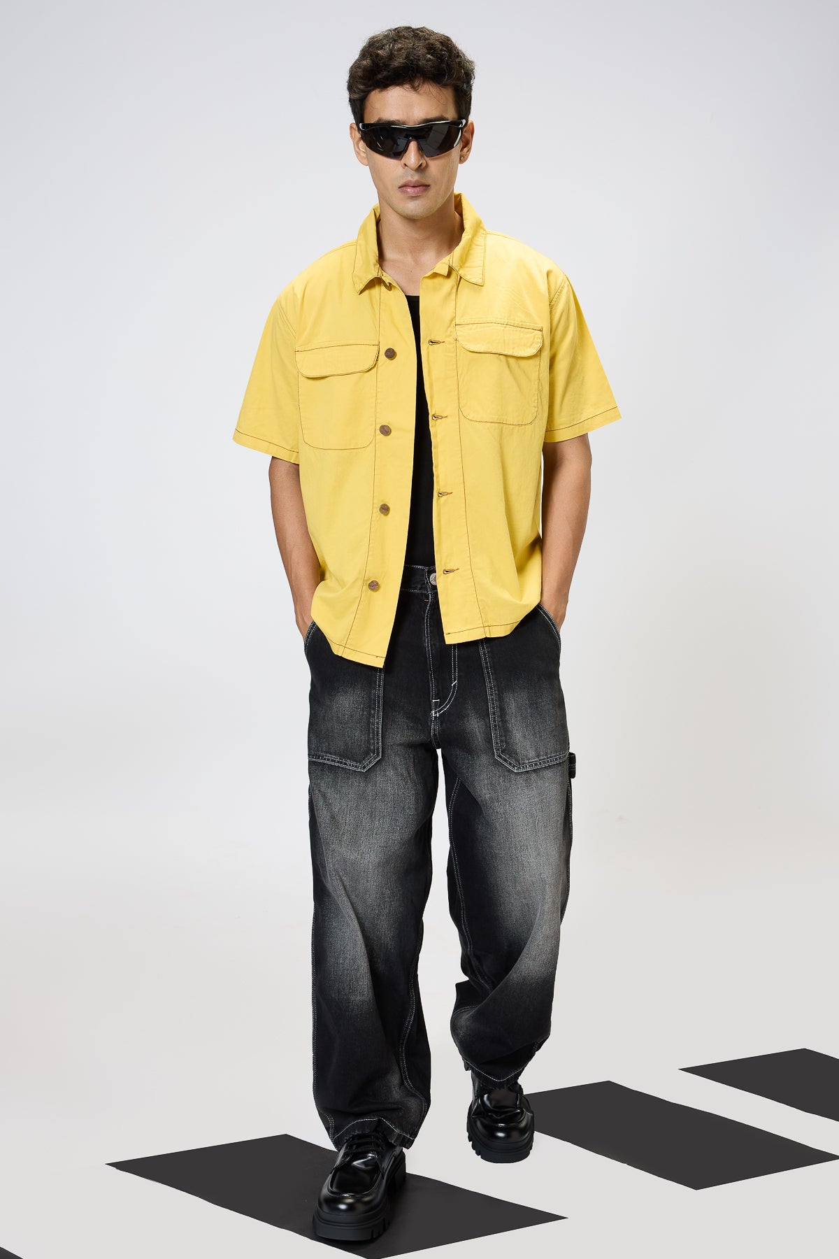 Soft Yellow Men's Summer Shirt