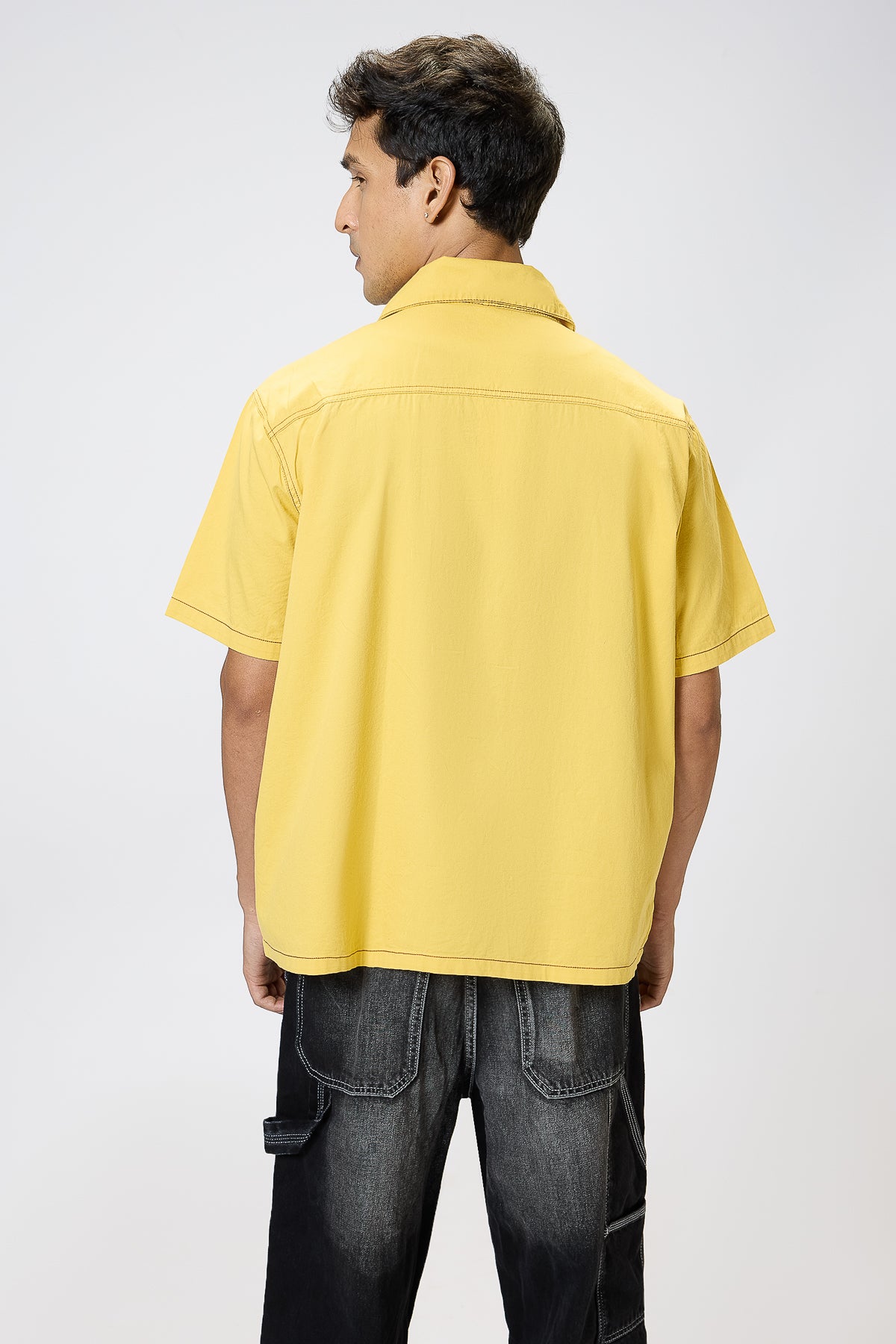 Soft Yellow Men's Summer Shirt