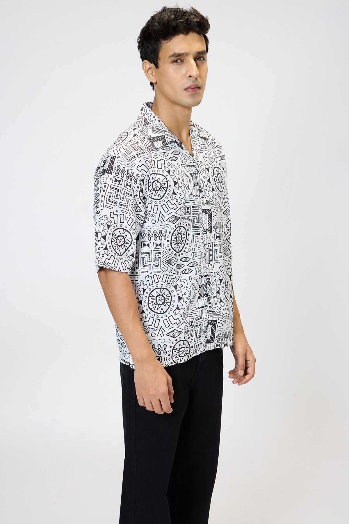 Neo Aztec Men's Resort Collar Shirt