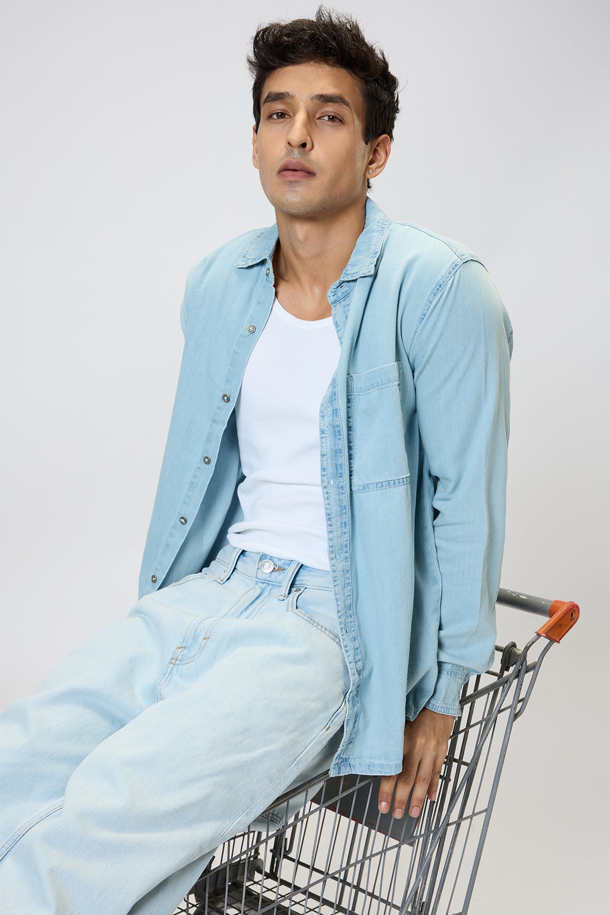 Light Blue Full Sleeves Men's Shirt