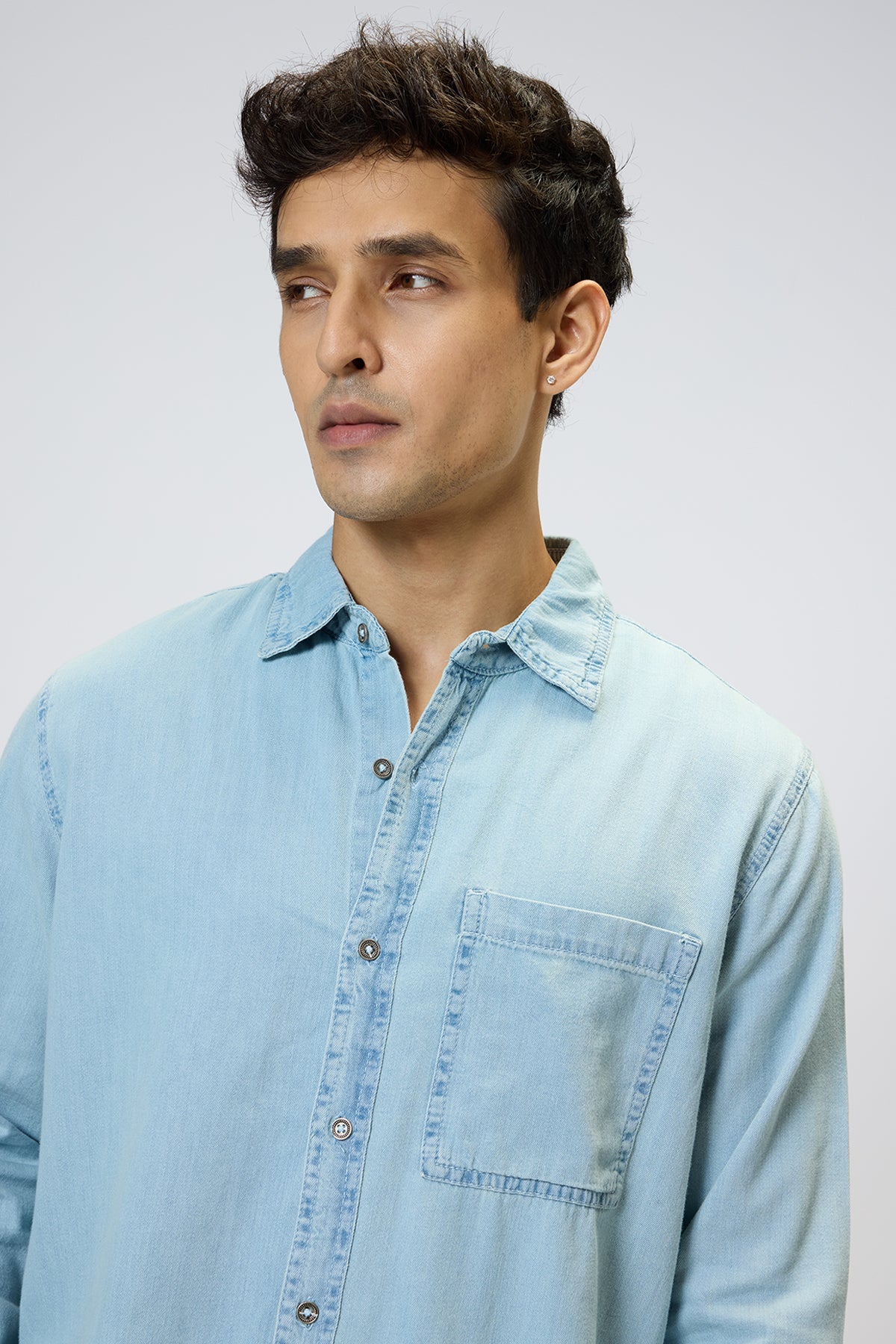 Light Blue Full Sleeves Men's Shirt