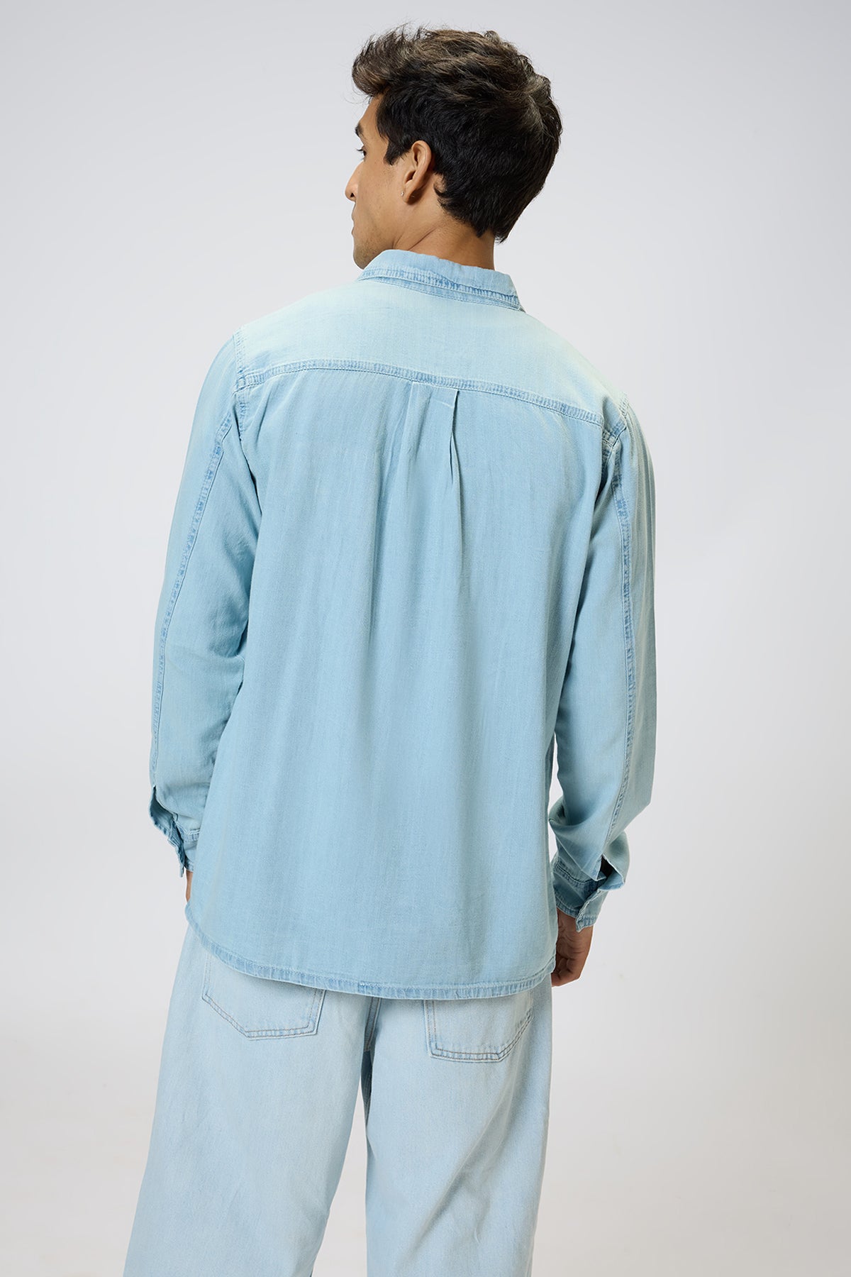 Light Blue Full Sleeves Men's Shirt