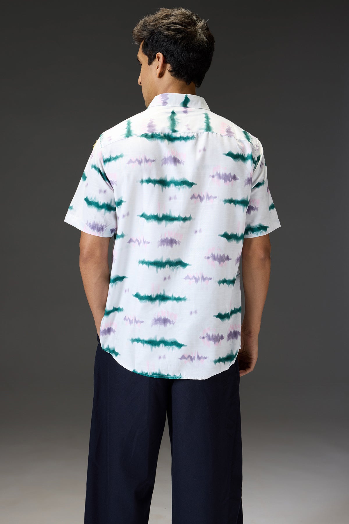 Tie Dye Printed Men's Resort Shirt