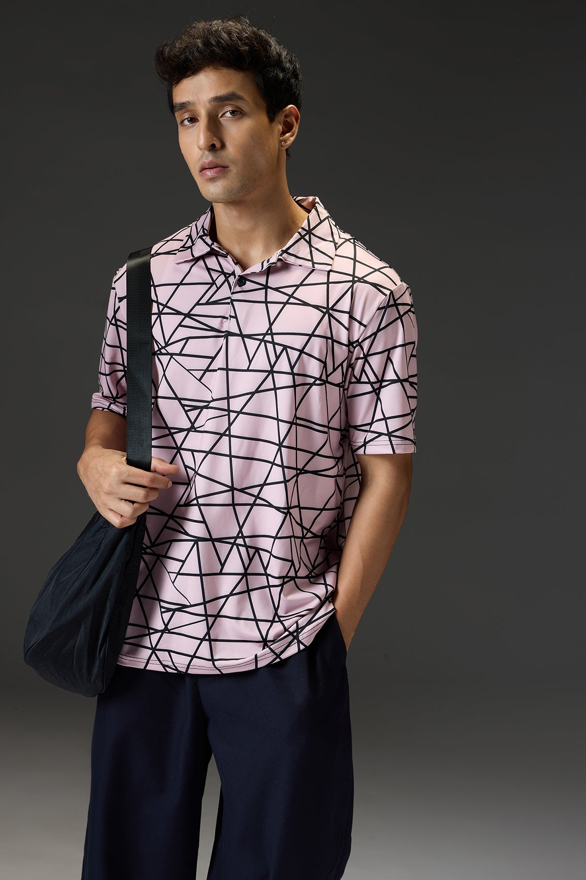 Web Print Men's Polo T-Shirt