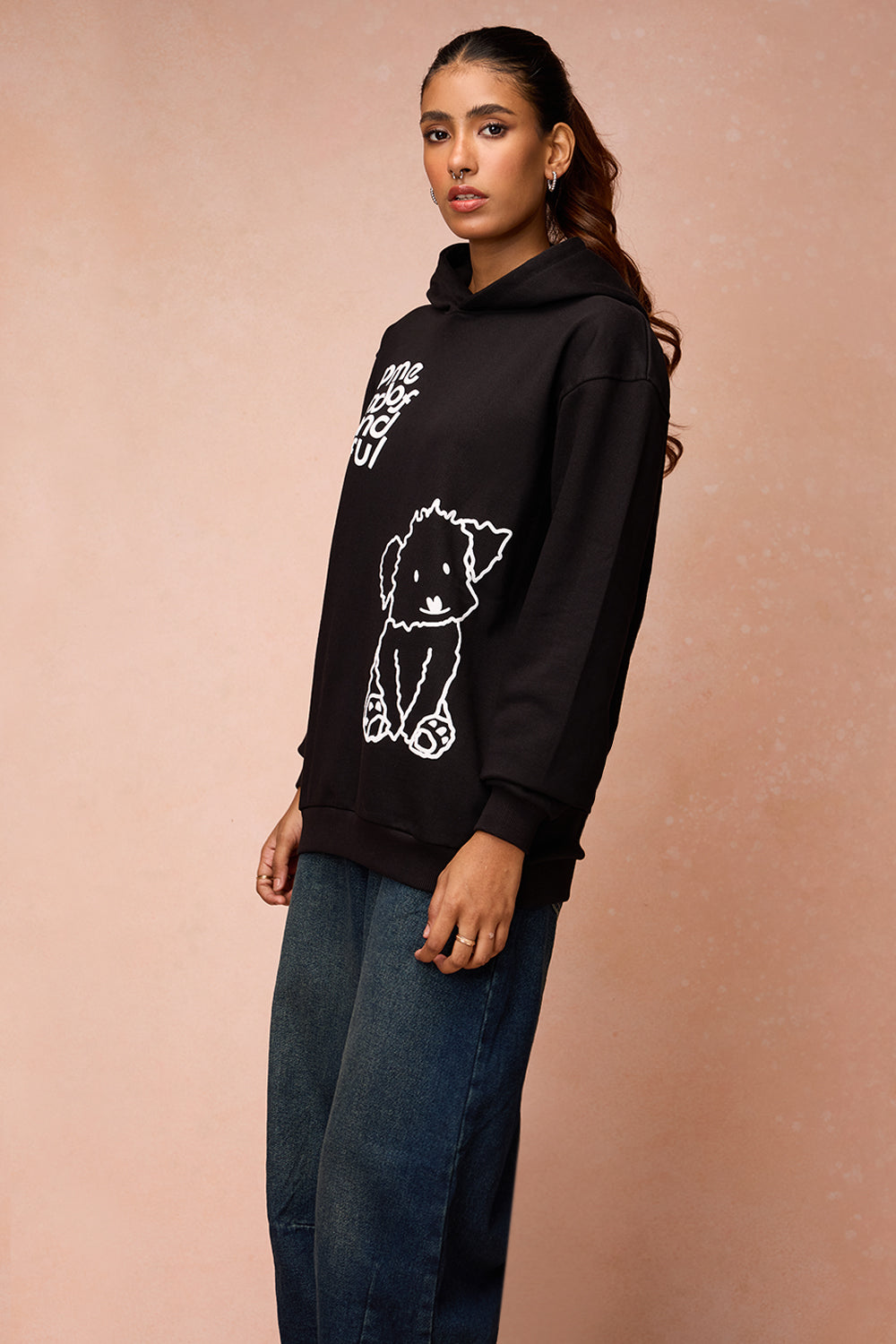 Women's Black Dog Loves Me Hoodie