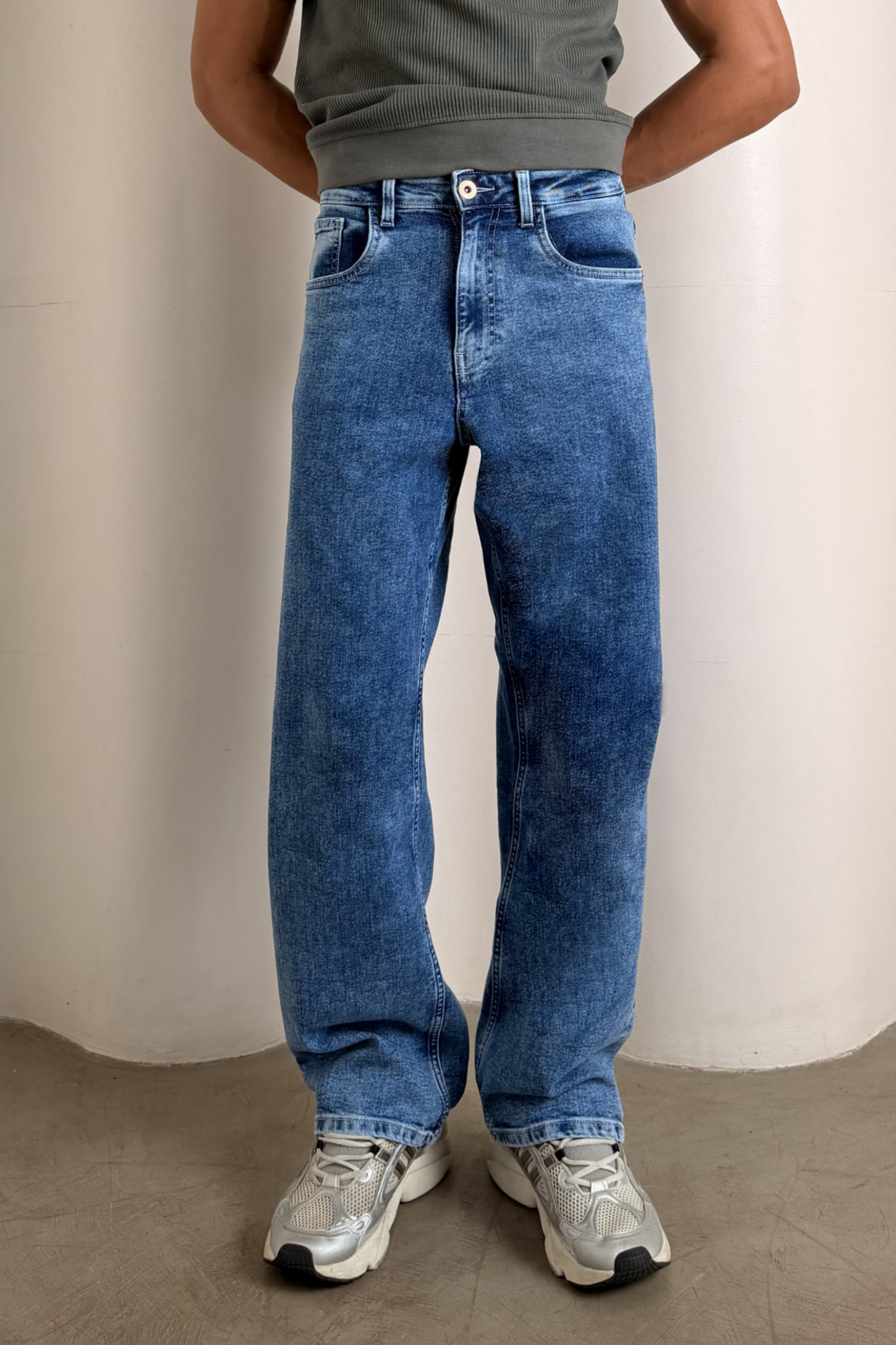 Icy Blue Baggy Jeans