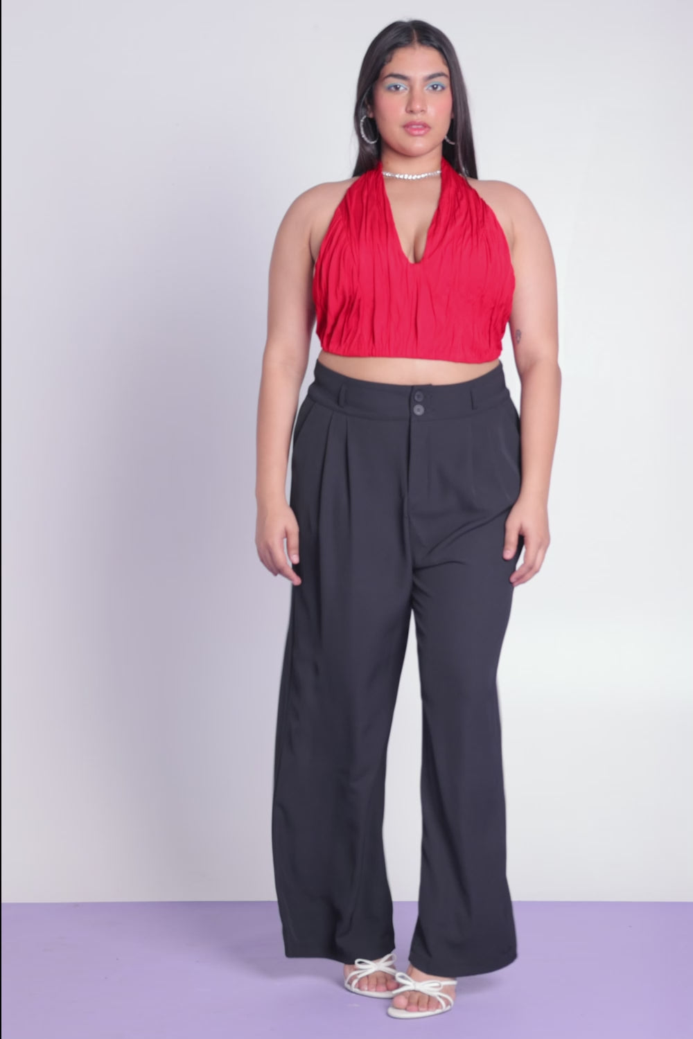★CERRIC★DOUBLE WAIST OVERALL PANTS★366★Black★韓国★人気 Sidefeel Women's Cargo Jeans High Waisted Baggy Y2K Wide Leg