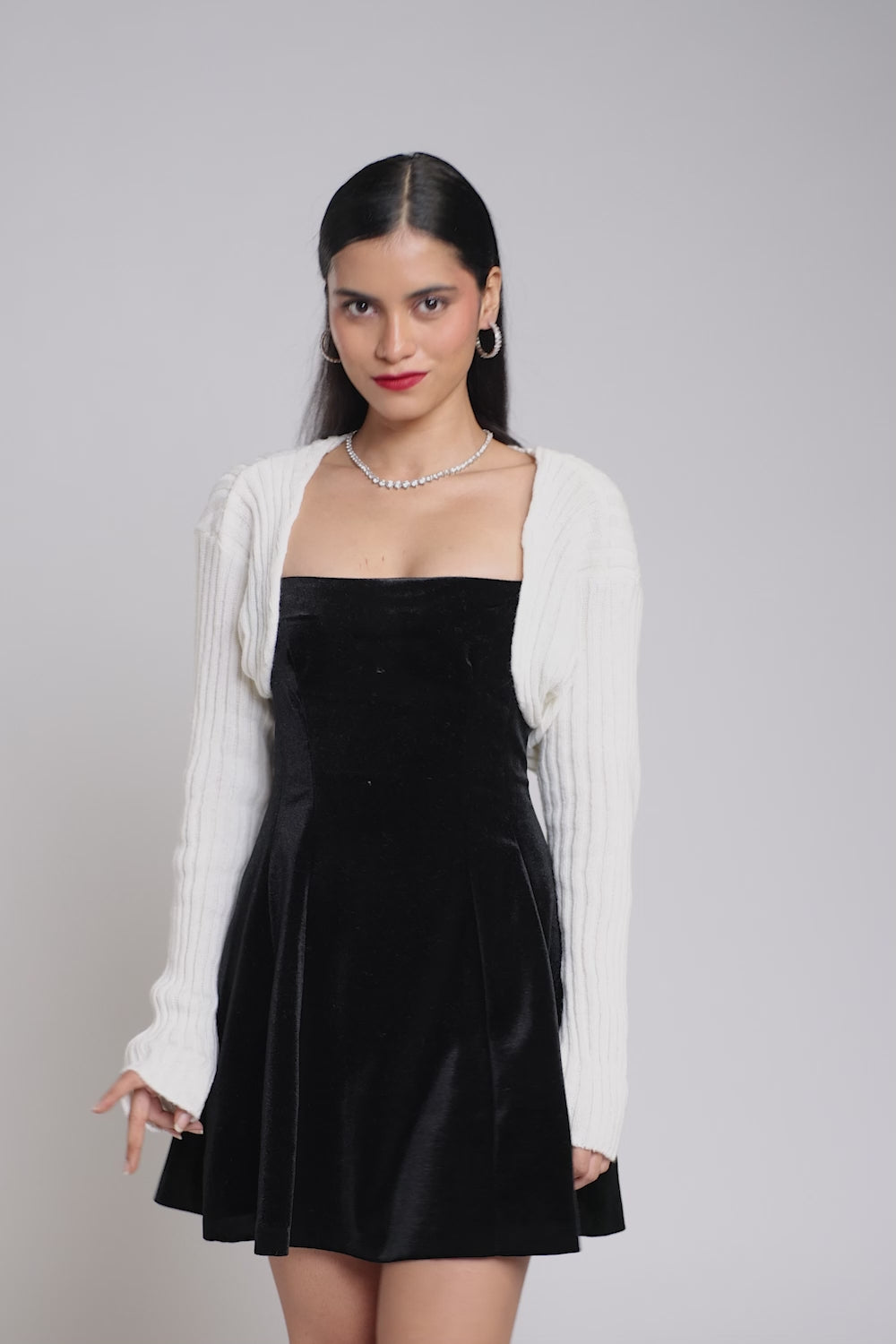 トップス fig london carol bolero Exclusive Chic Faux Fur Long Sleeve Bolero | Windsor