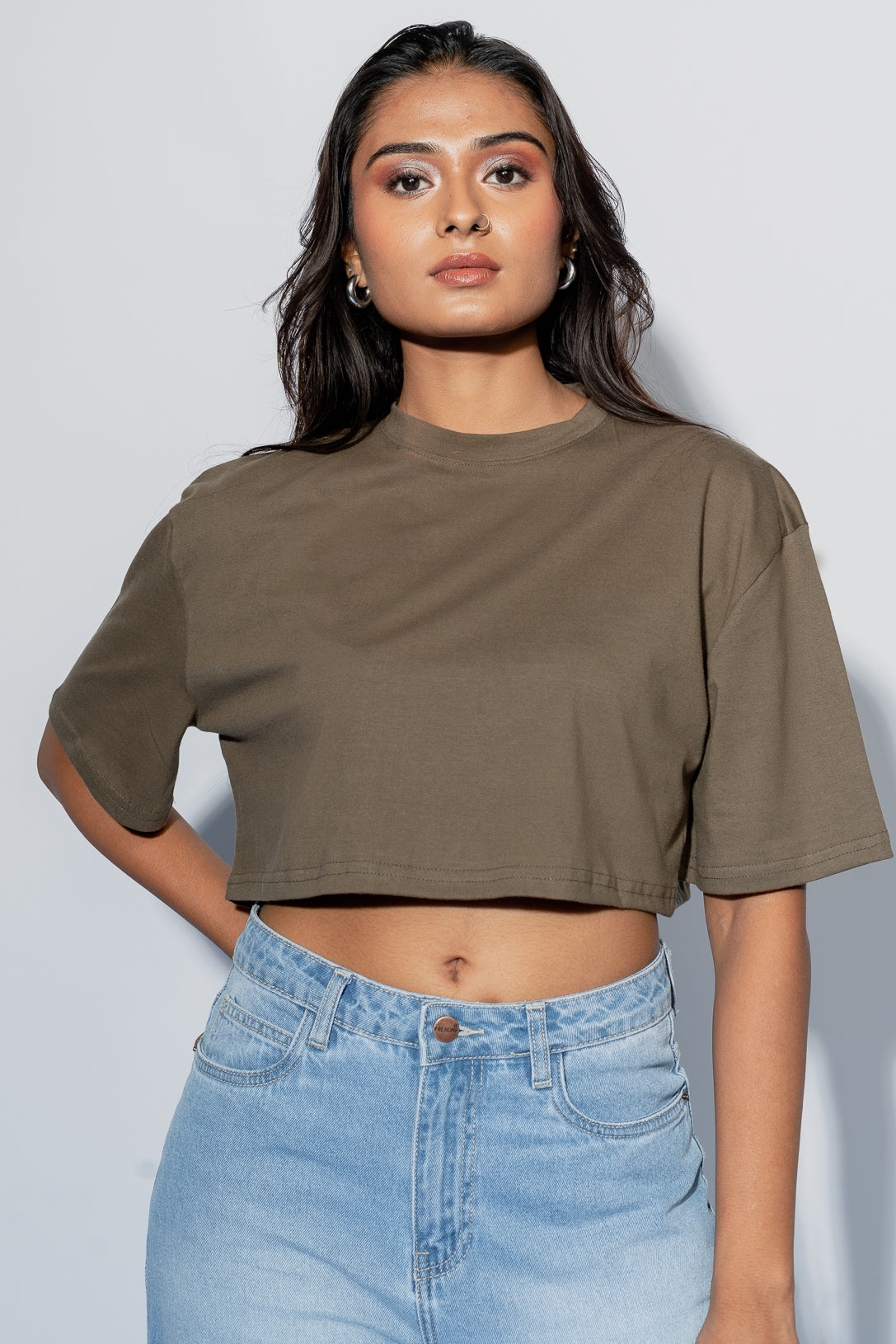 OLIVE OVERSIZED TOP