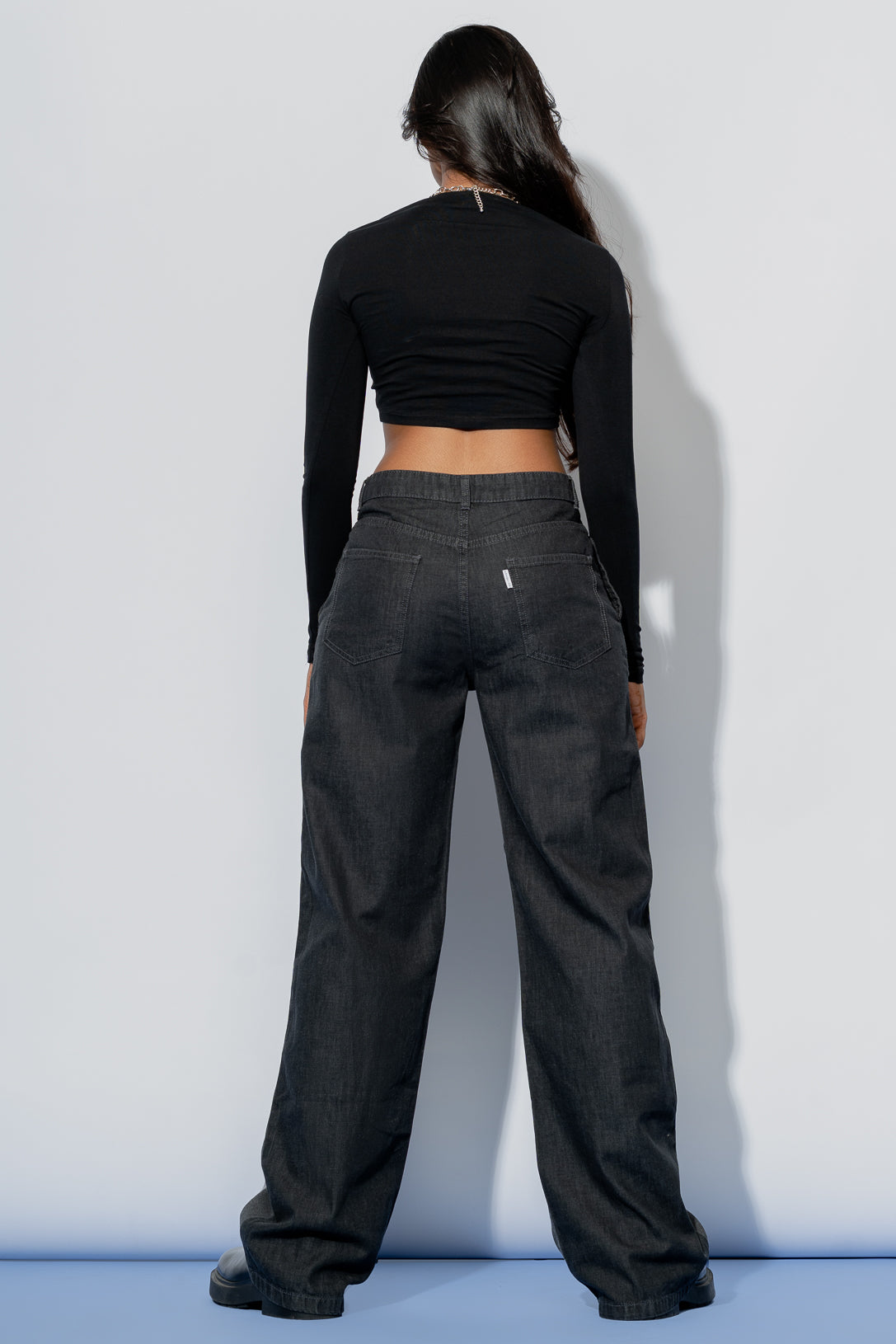 GREY-BLACK PATCH PANTS