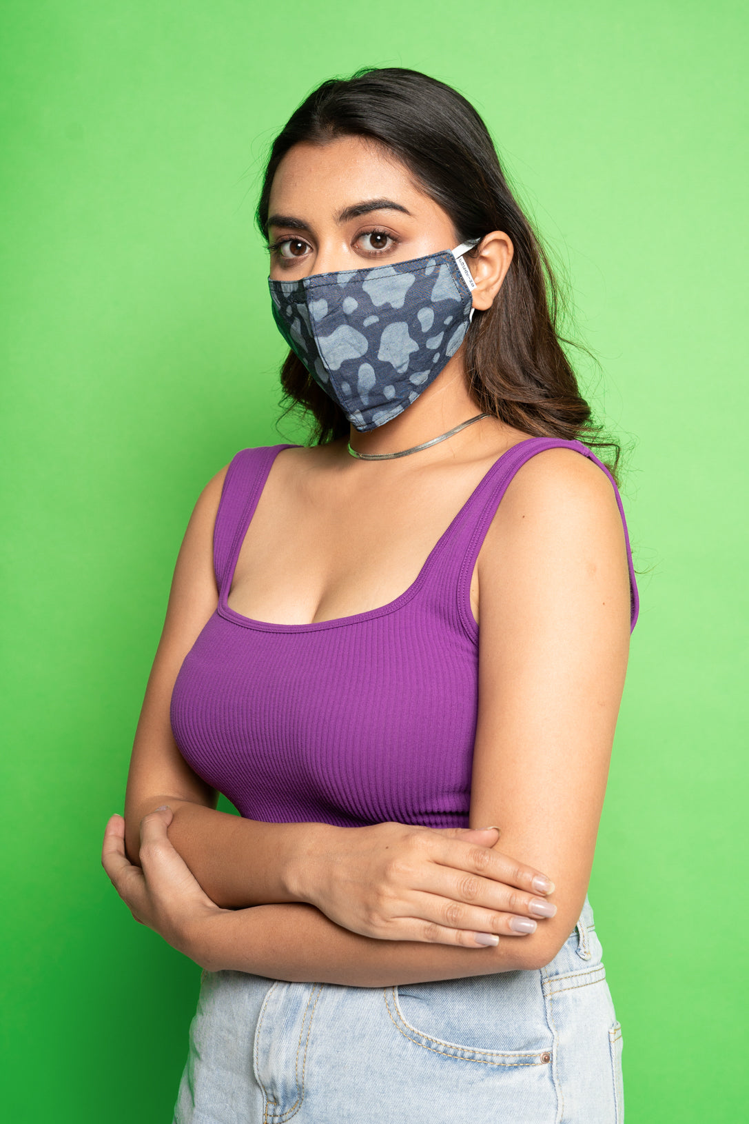 LASER PRINTED DENIM MASKS (pack of 3)