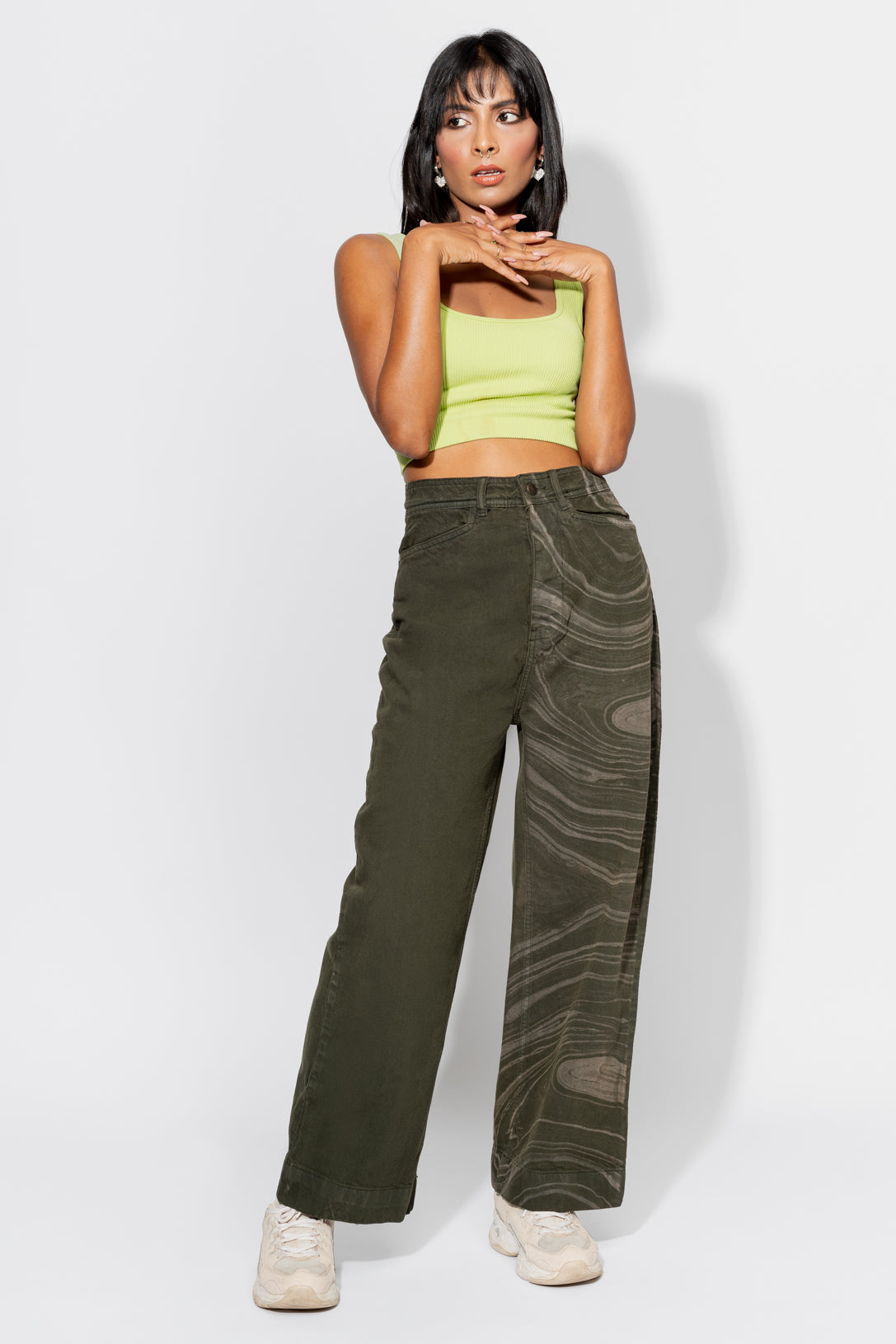 Laser straight pants