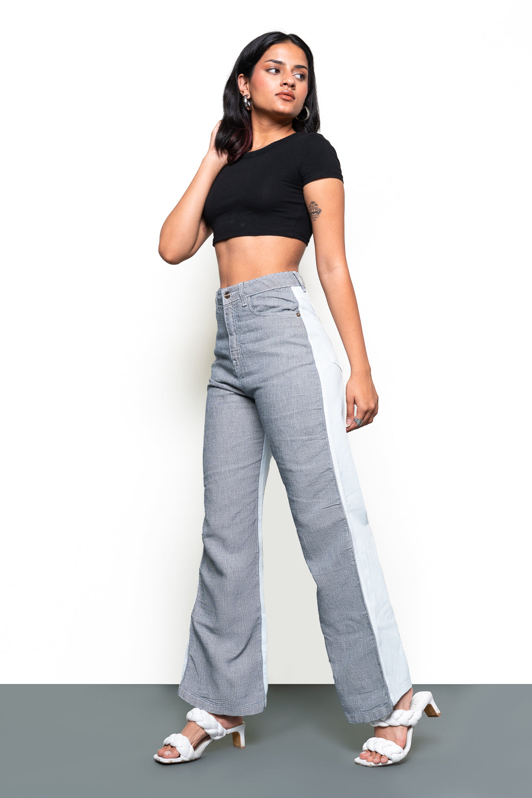 BLACK AND WHITE HYBRID PANTS
