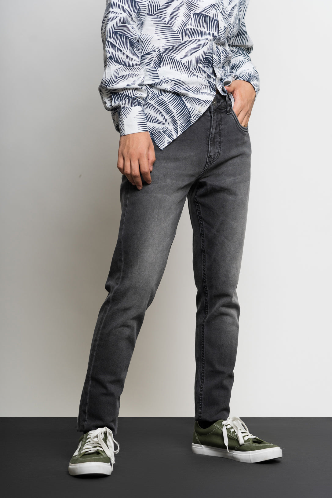 Unisex vintage grey jeans