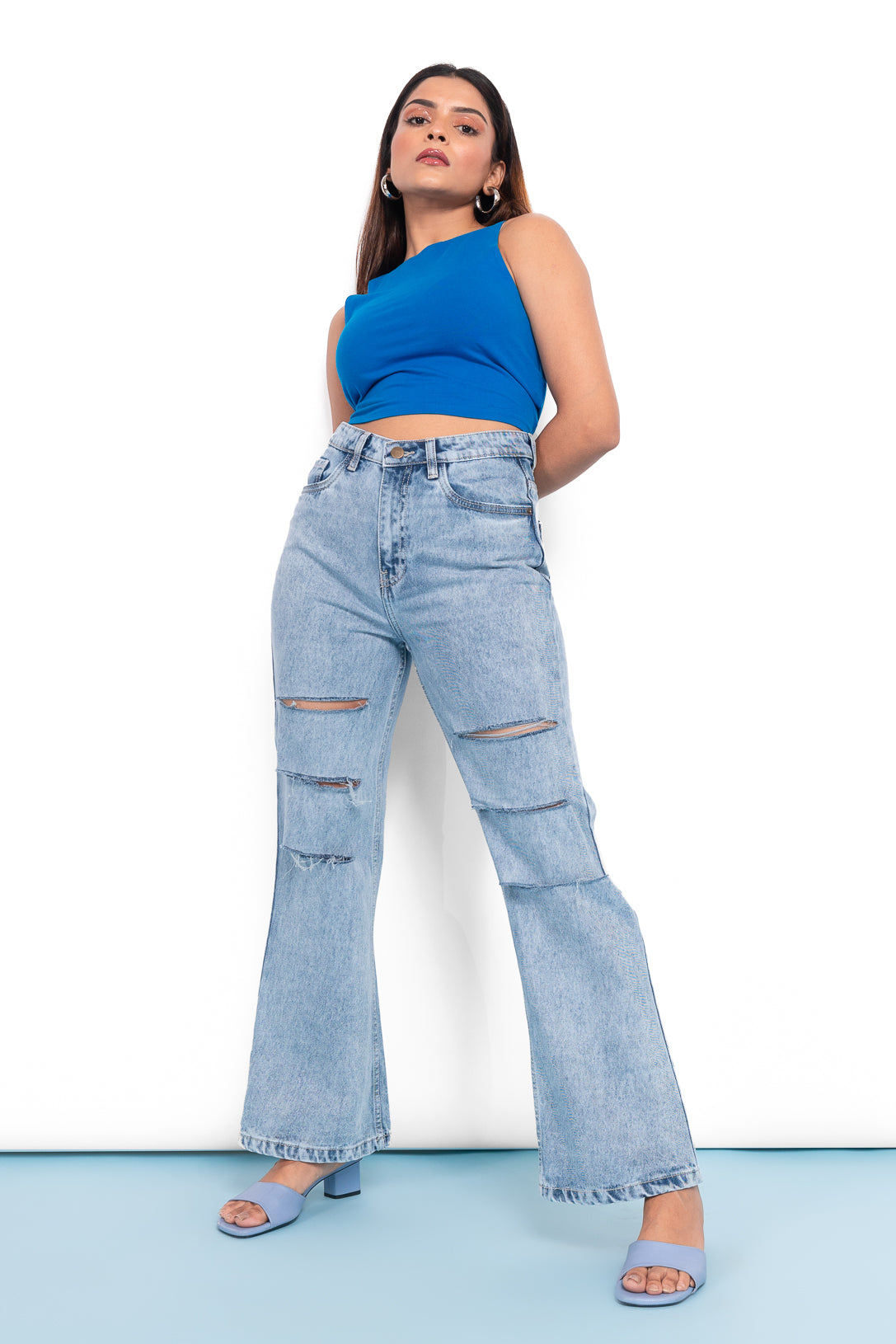 SLIT FLARE BOOTCUT JEANS