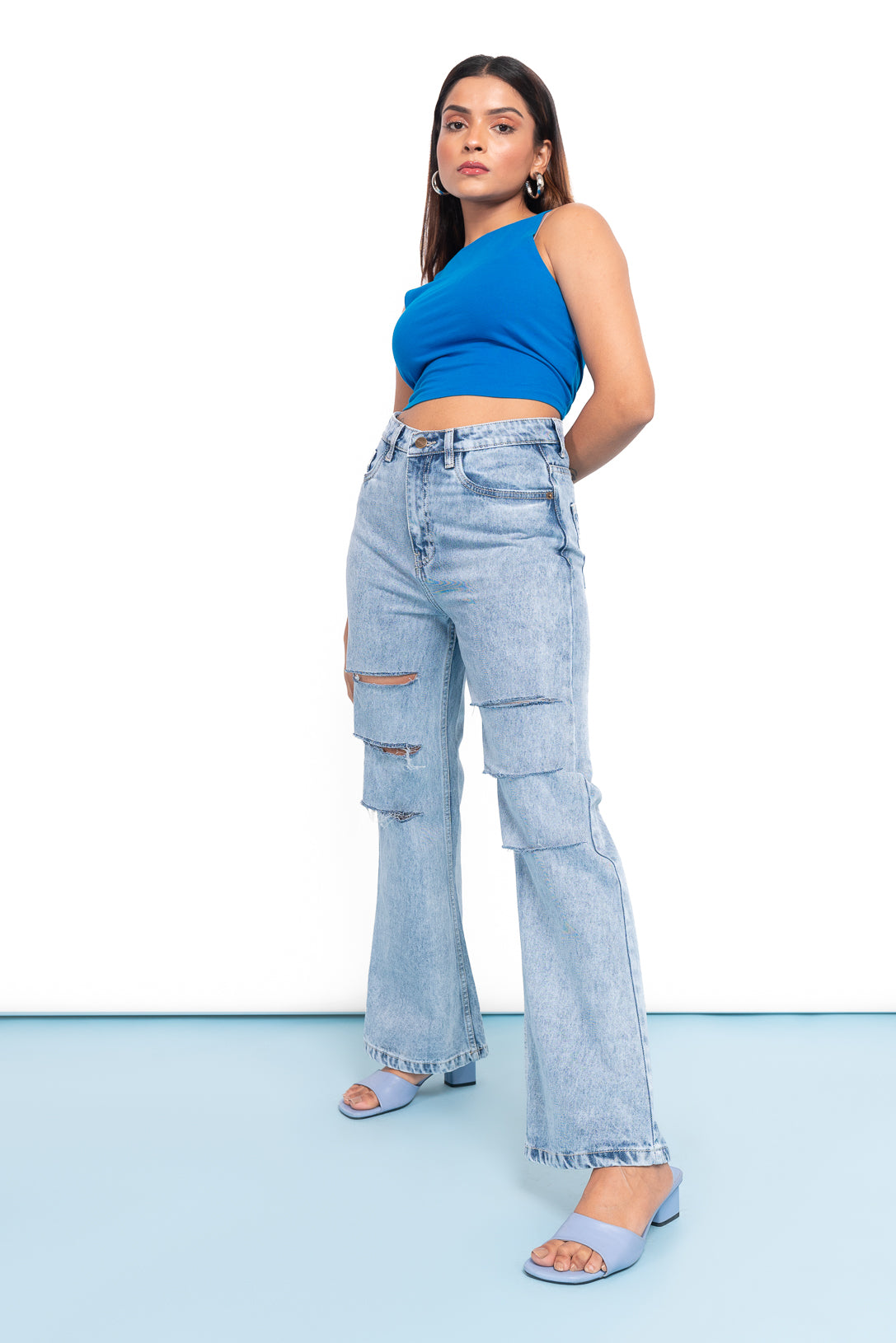 SLIT FLARE BOOTCUT JEANS