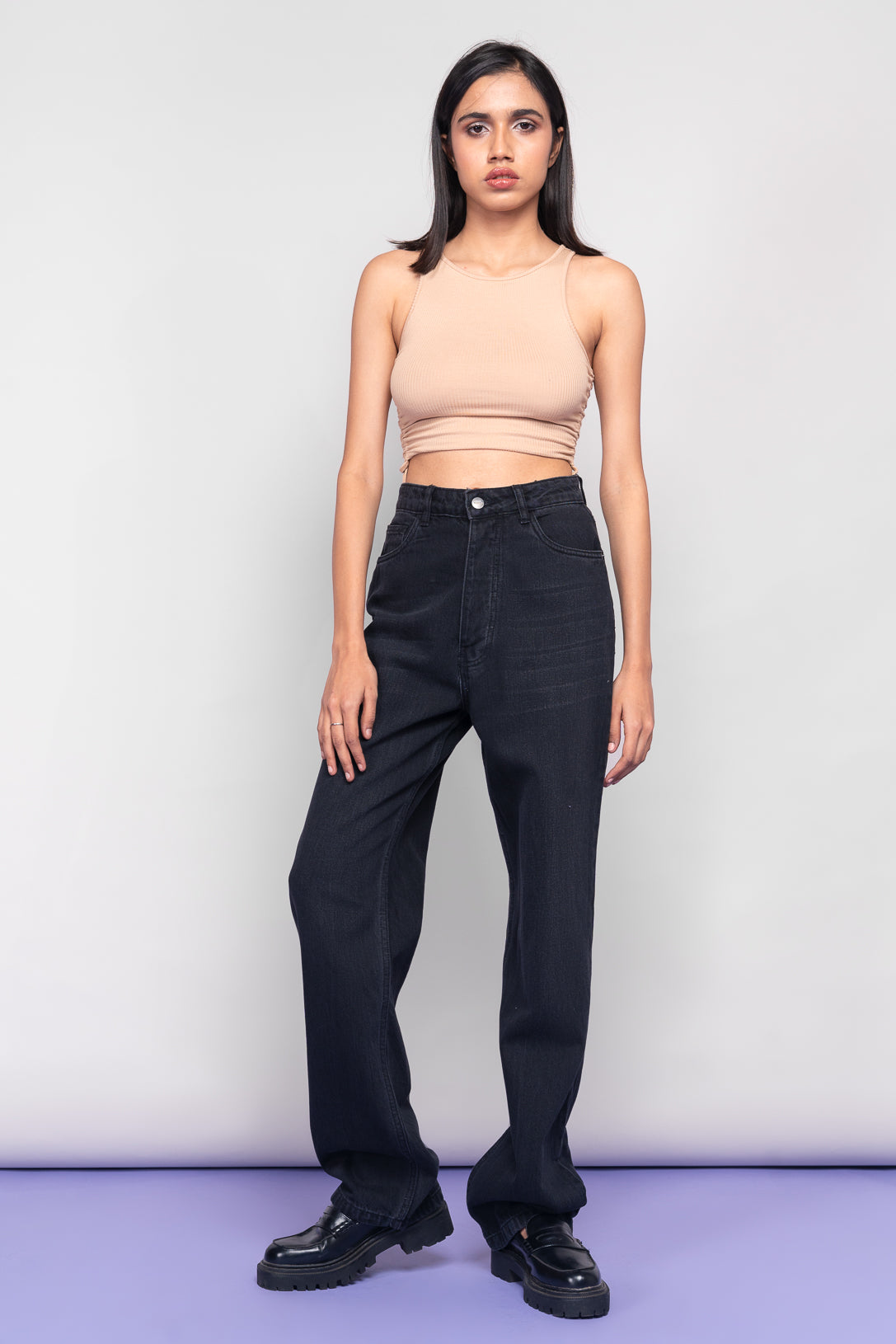 WOMENS COTTON BAGGY TROUSERS  UNIQLO IN