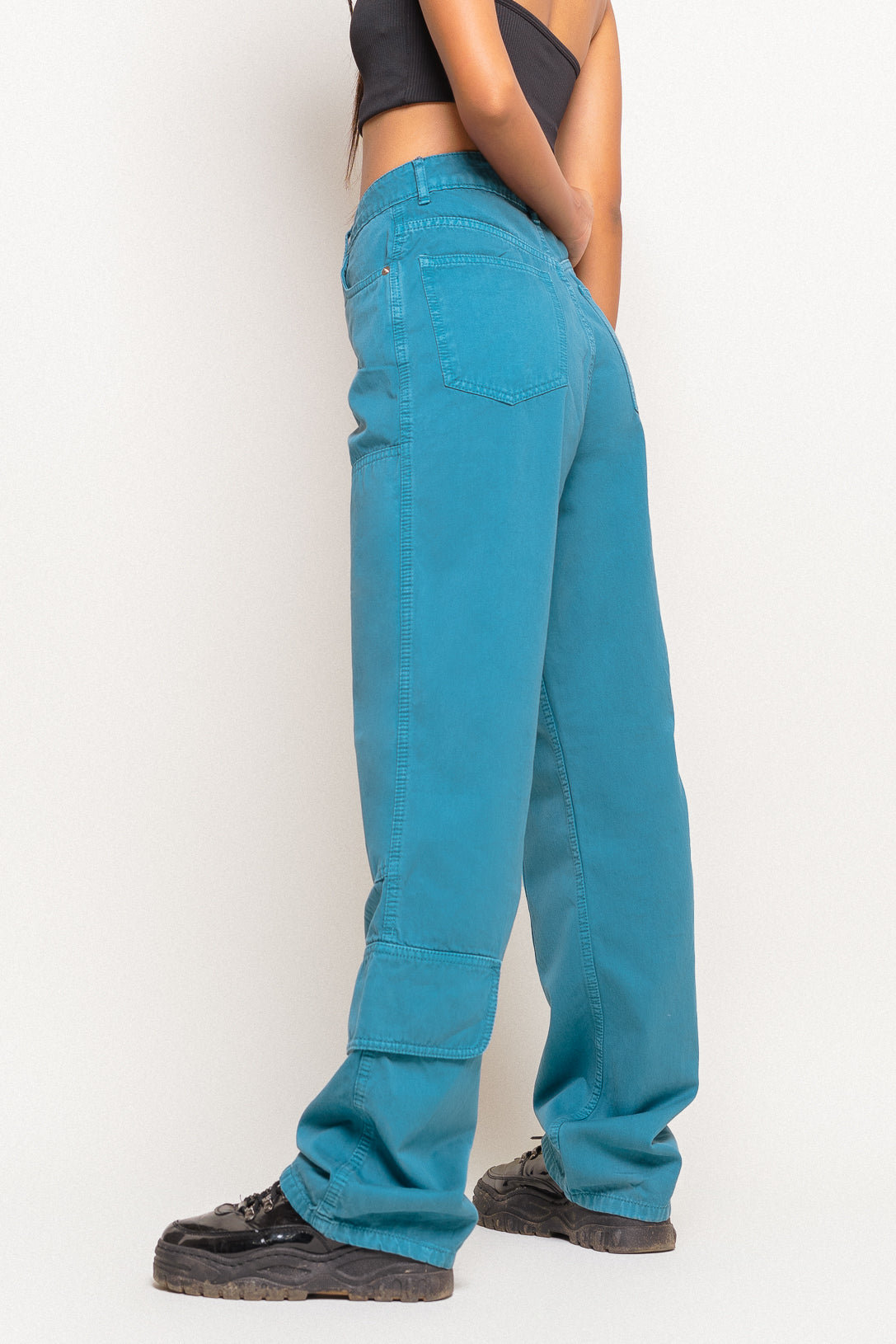 BLUE GREEN STRAIGHT JEANS