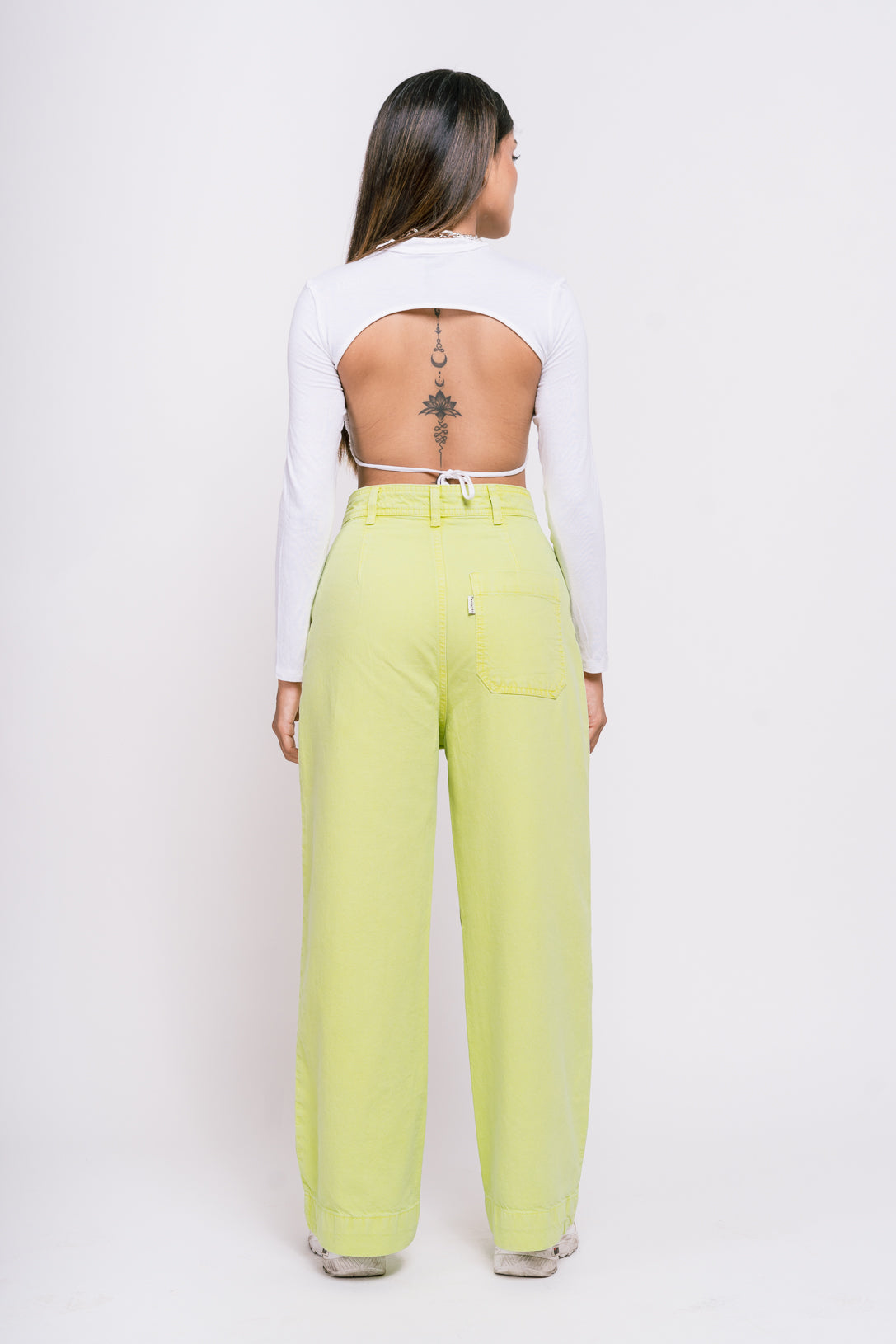 NEON GREEN STRAIGHT JEANS