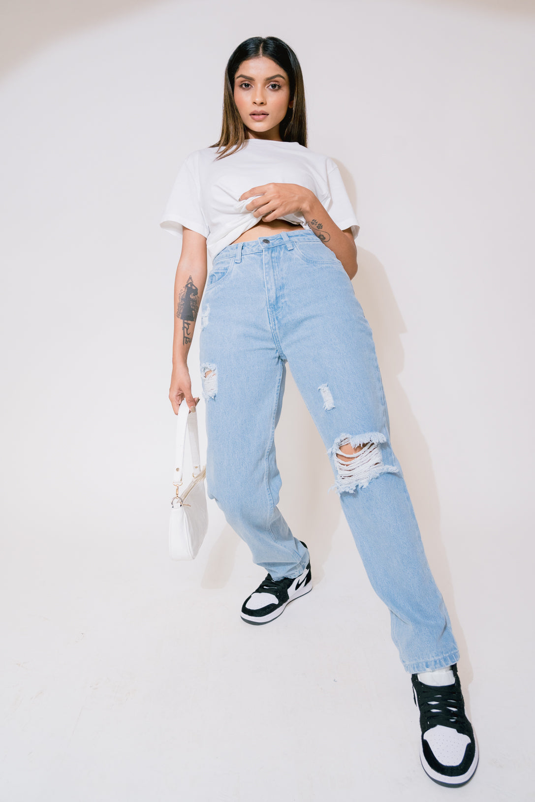 DINO Heavy Distressed Jeans Light Blue