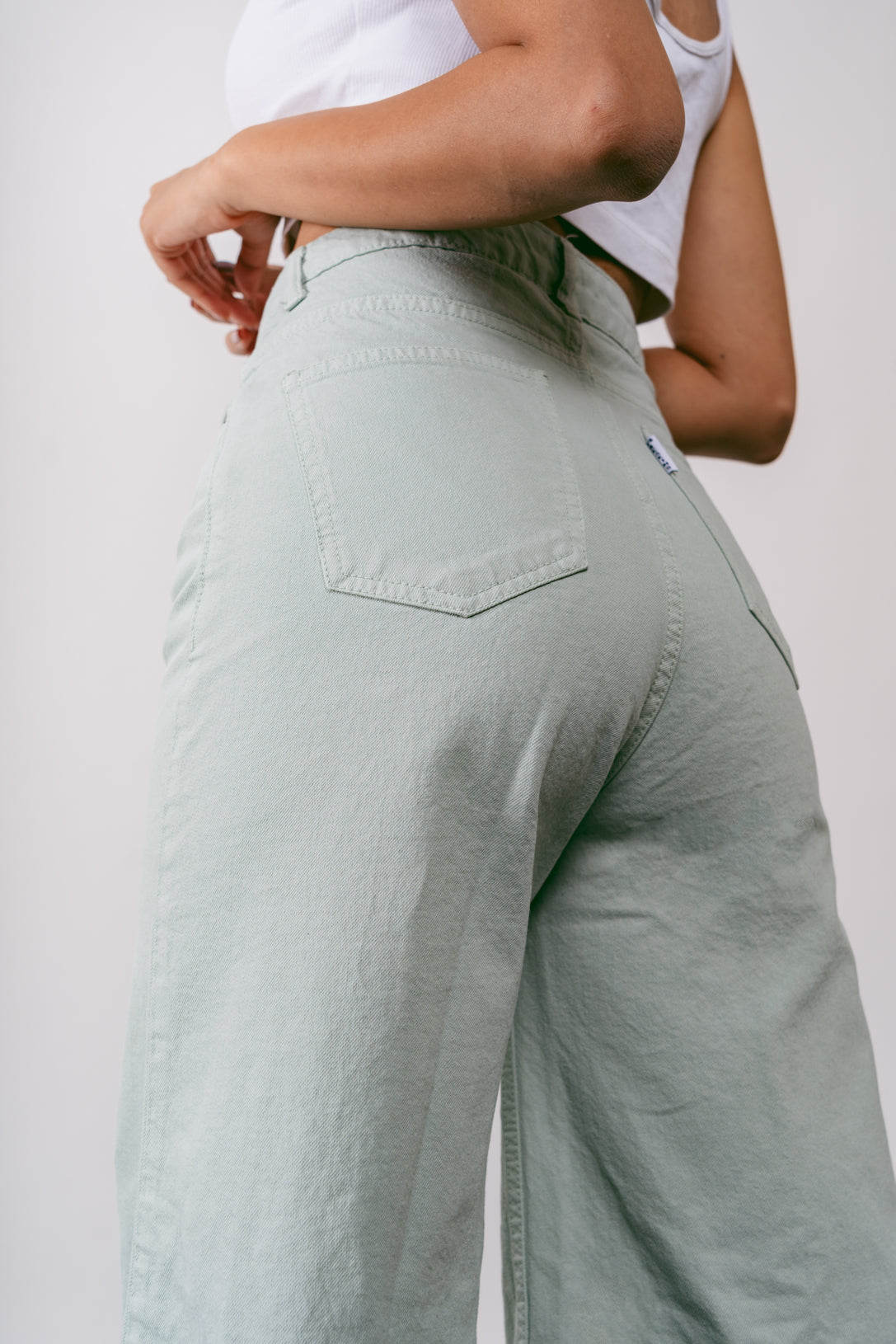 Mint Green Flare Jeans