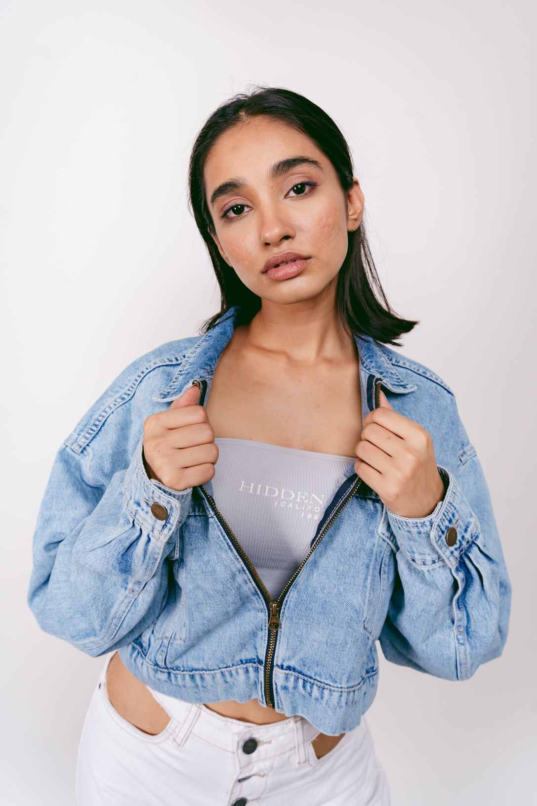 Tinted oversized cropped jacket