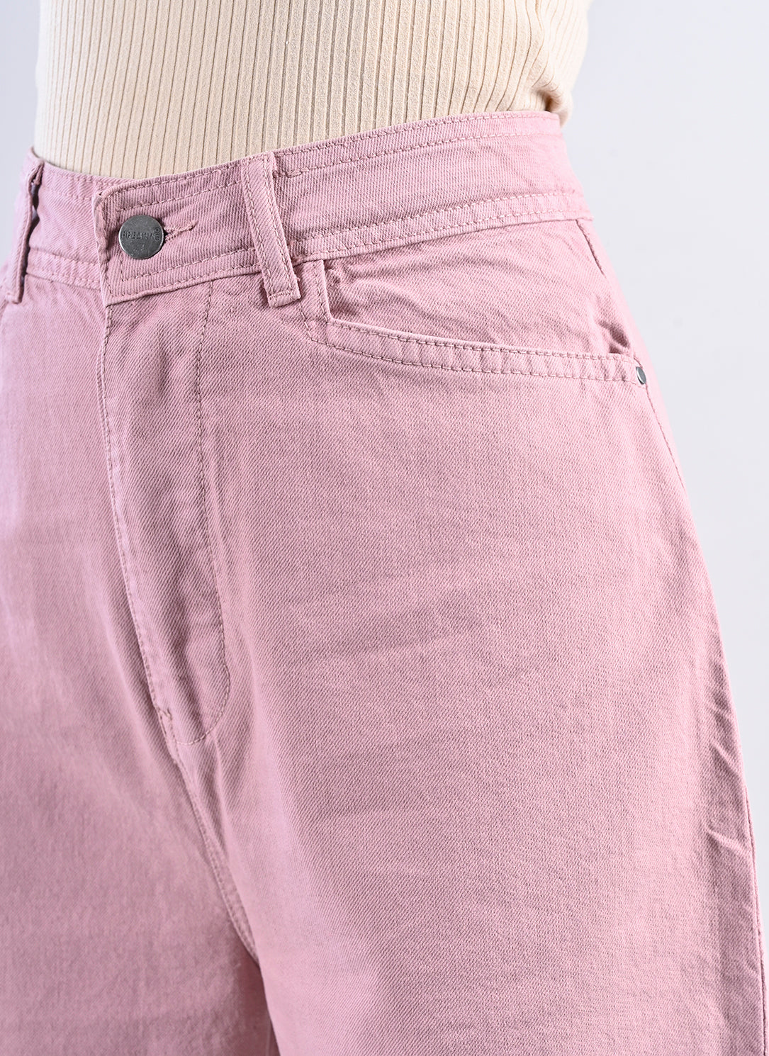 DUSTY PINK STRAIGHT FIT PANTS