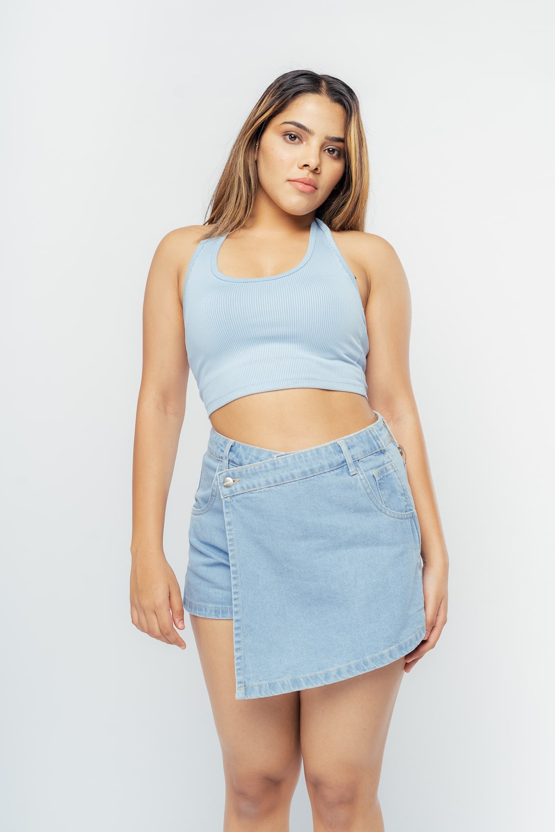 ASSYMETRICAL LIGHT SHORTS