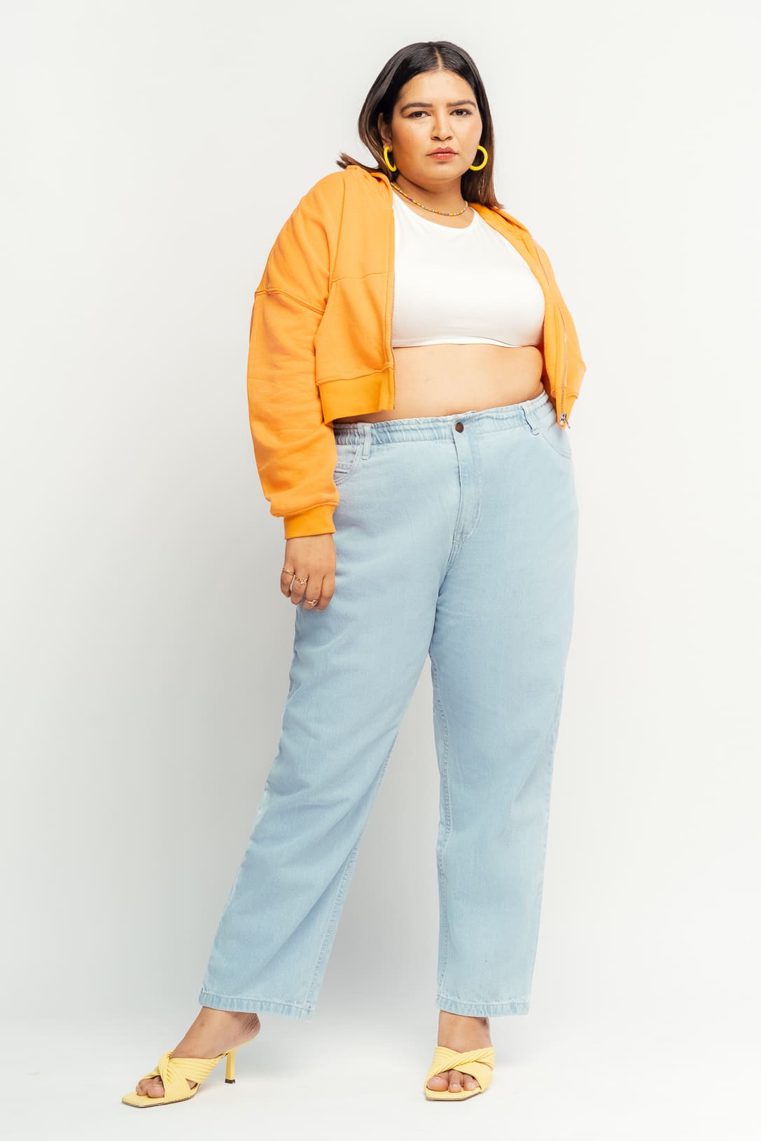 Light Elasticated Mom Jeans