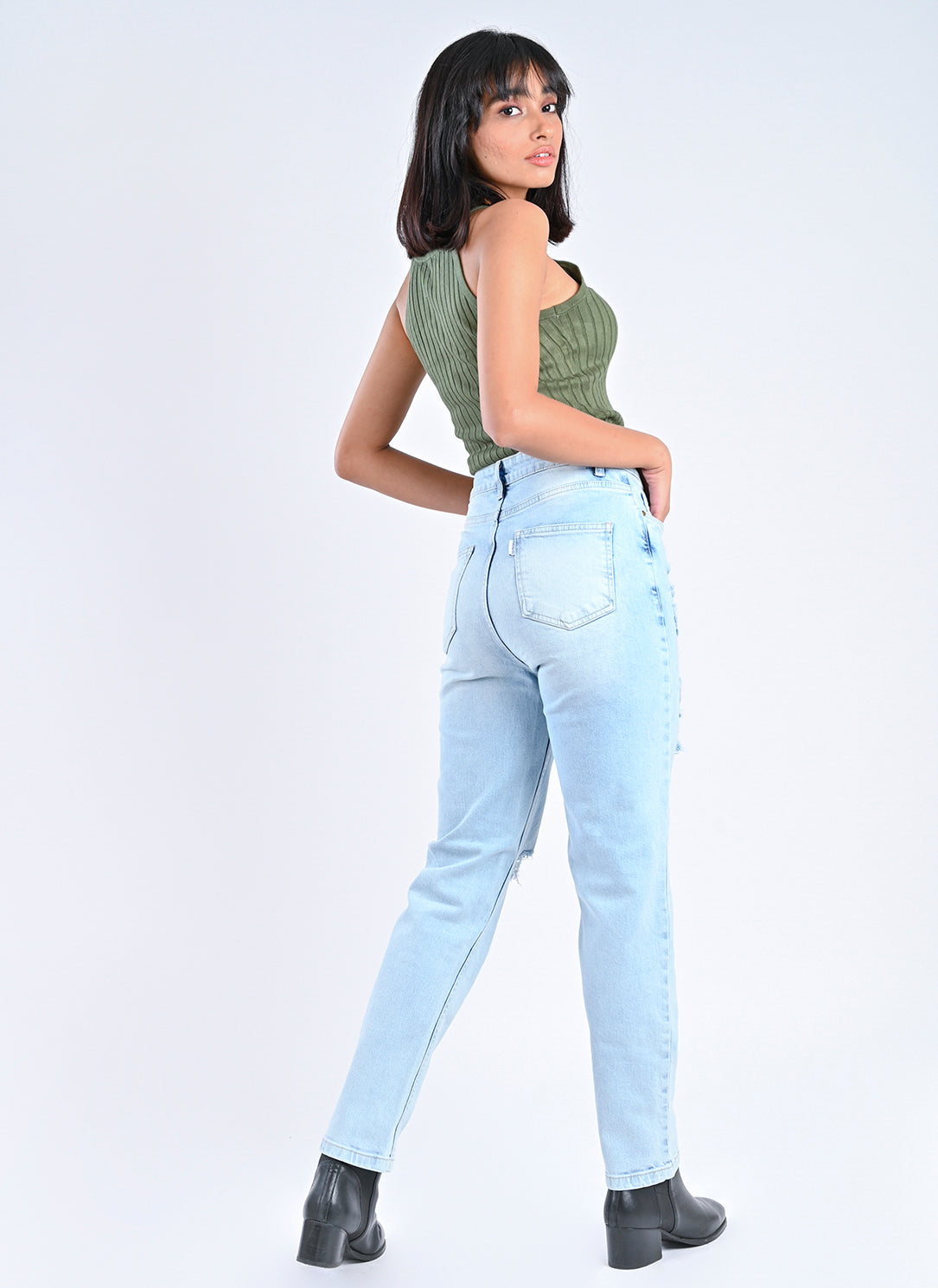 Light blue Mom fit