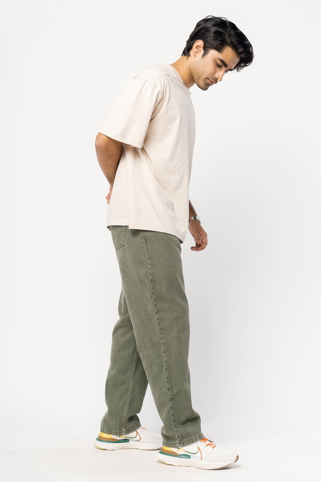 Men’s Olive Carrot Jeans